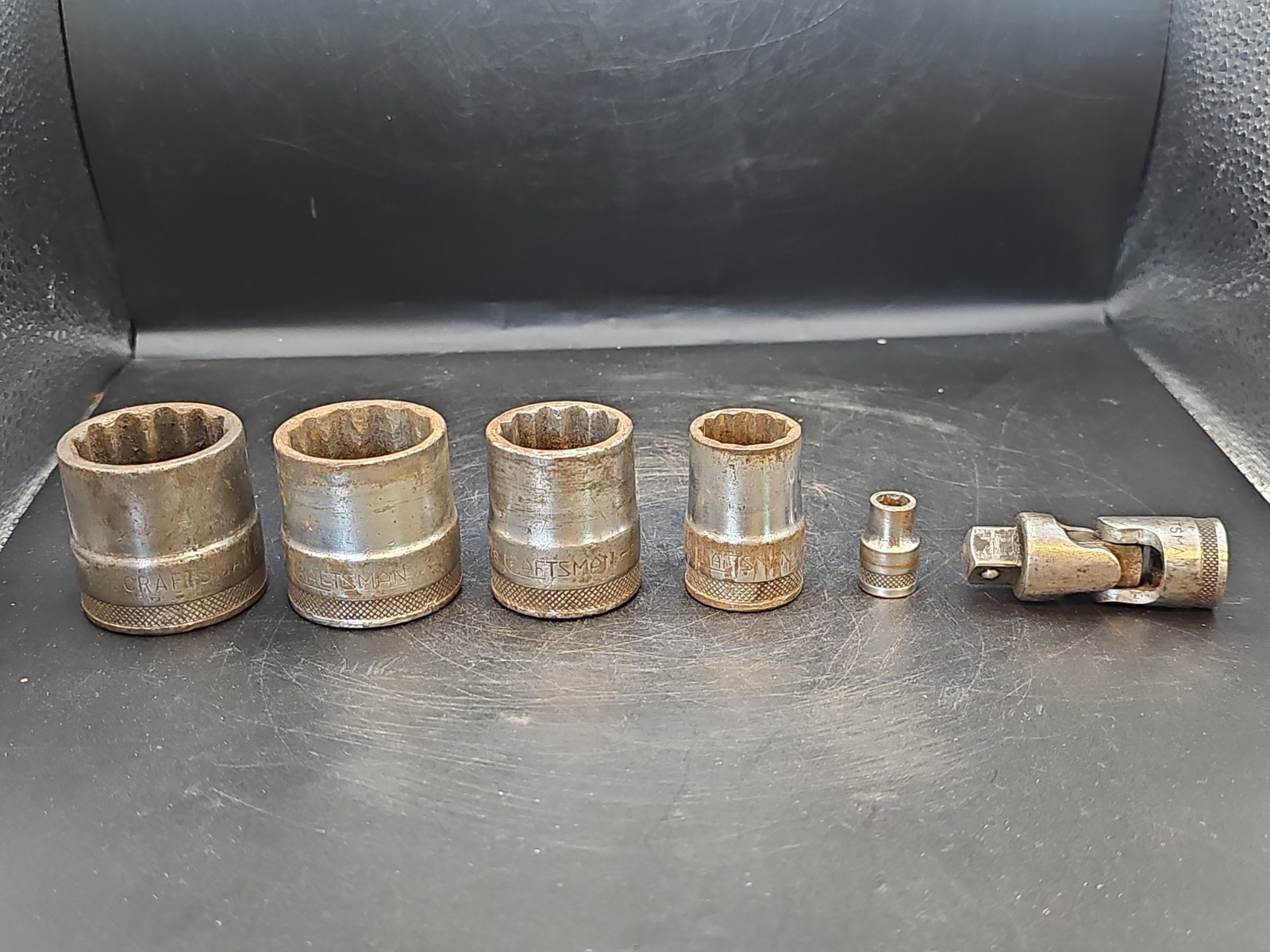 Craftsman BE 1/2 drive sockets 3/8 swivel etc 6 pieces