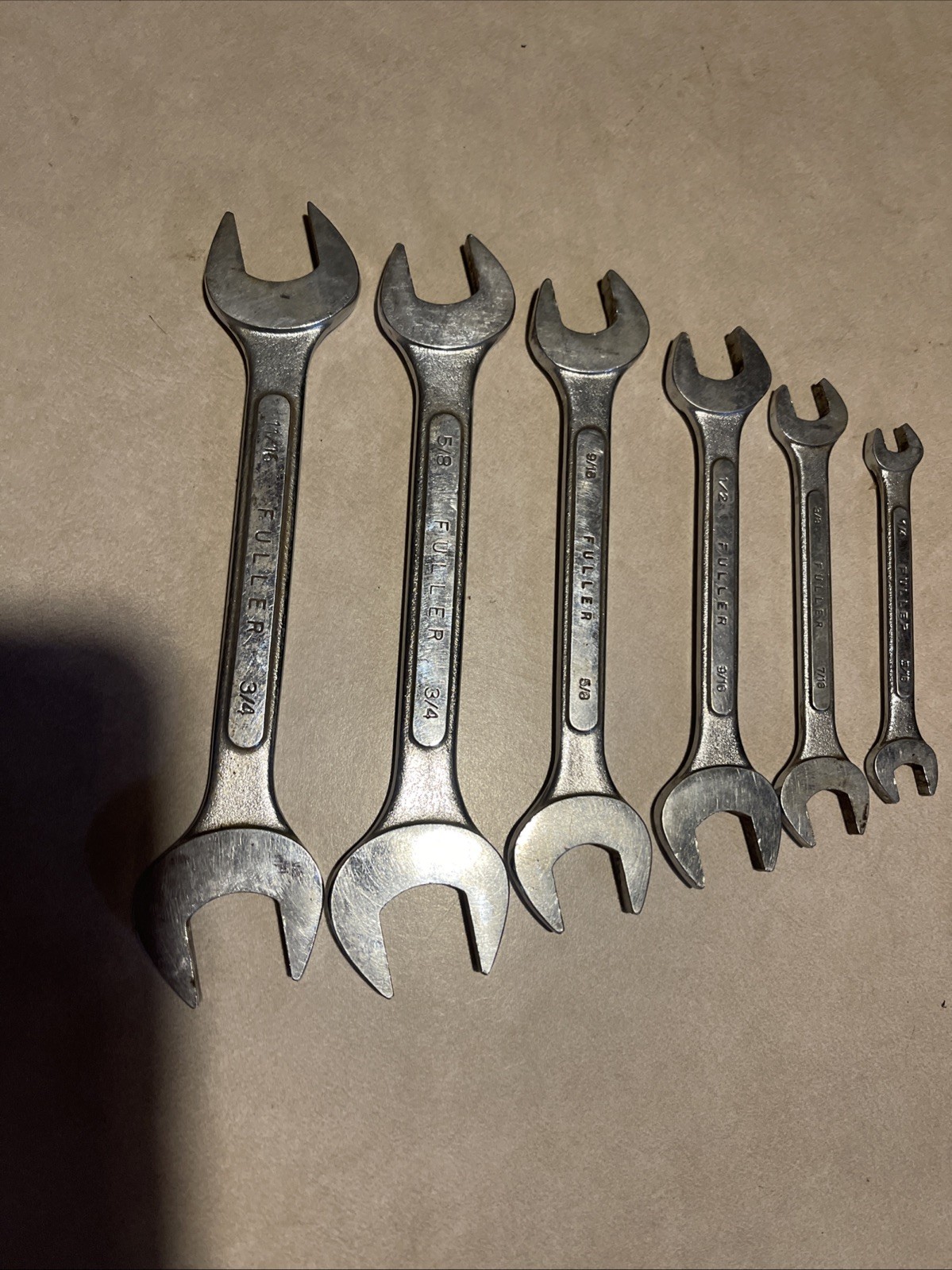 Fuller 6 pc Open End Wrench Lot