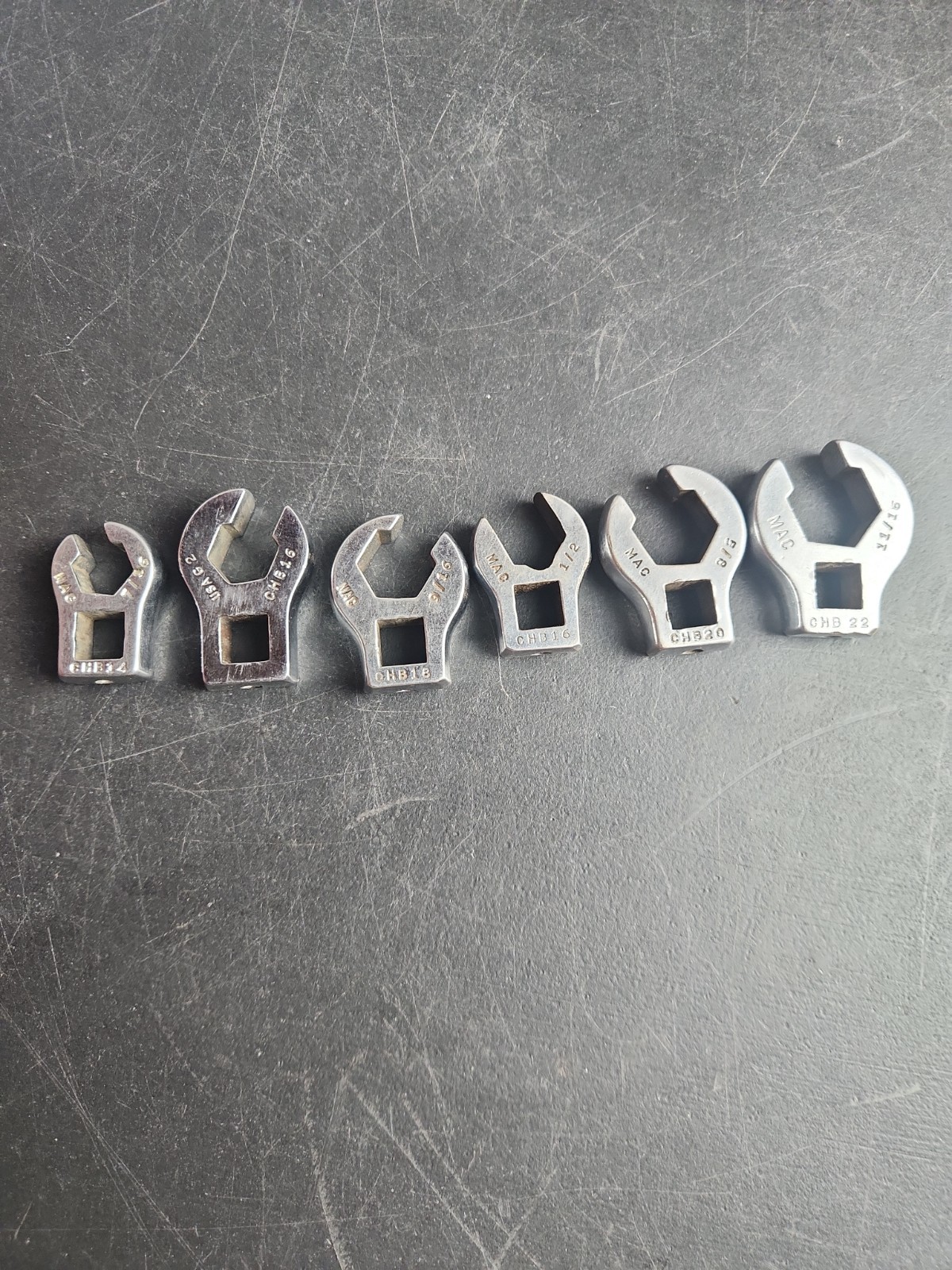 Mac 6pc 3/8 Drive SAE Crow Foot Flare Nut Wrenches