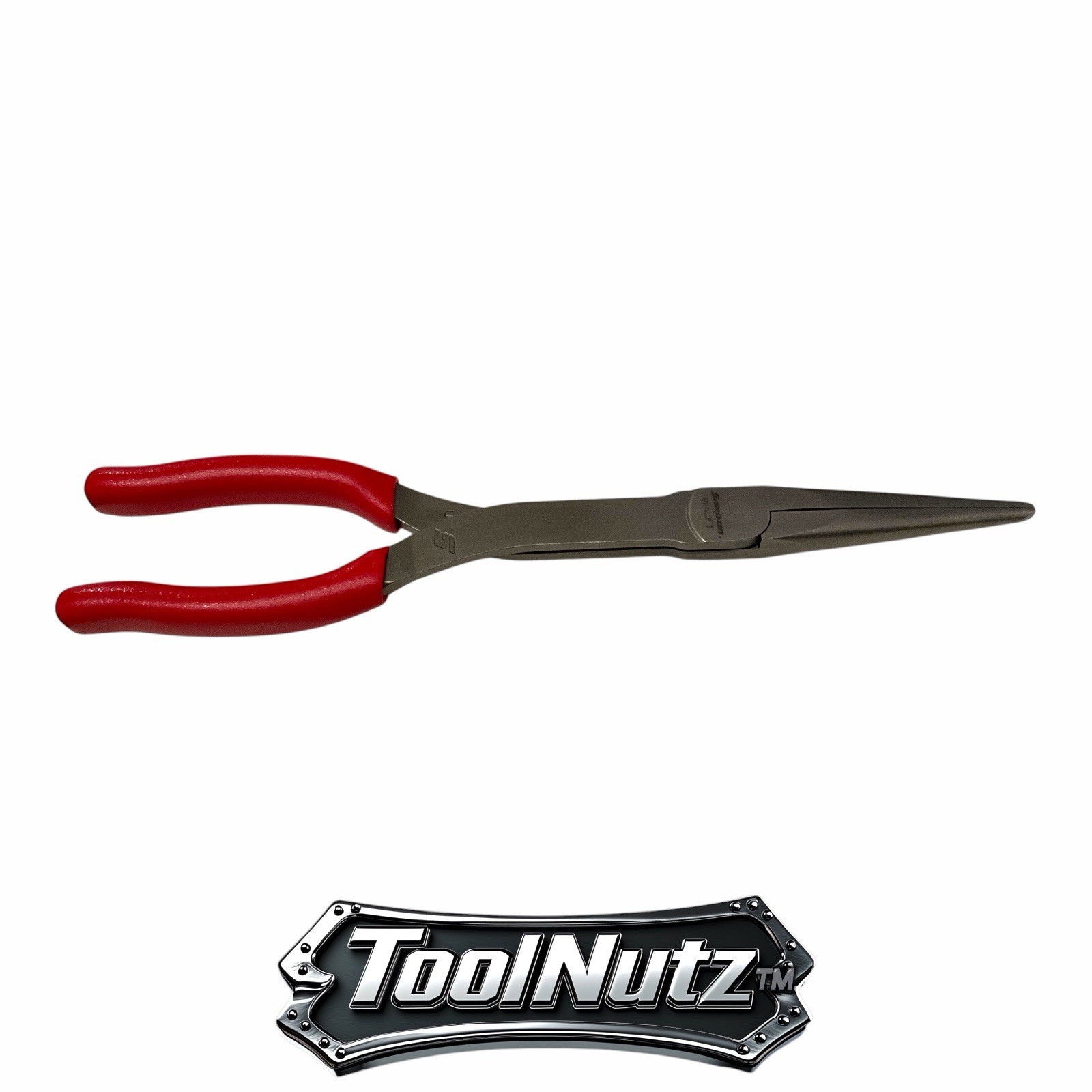 Snap-on Tools NEW 911ACF 11″in. RED Soft Grip Rounded Jaw Needle Nose Pliers USA