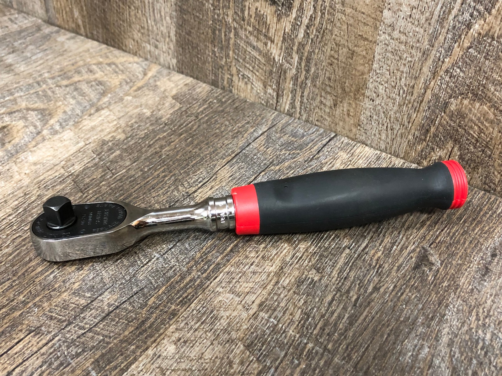 Snap On FH100 3/8″ Dr 100 Tooth Standard Fixed Ratchet Red Soft Grip FAST Ship!