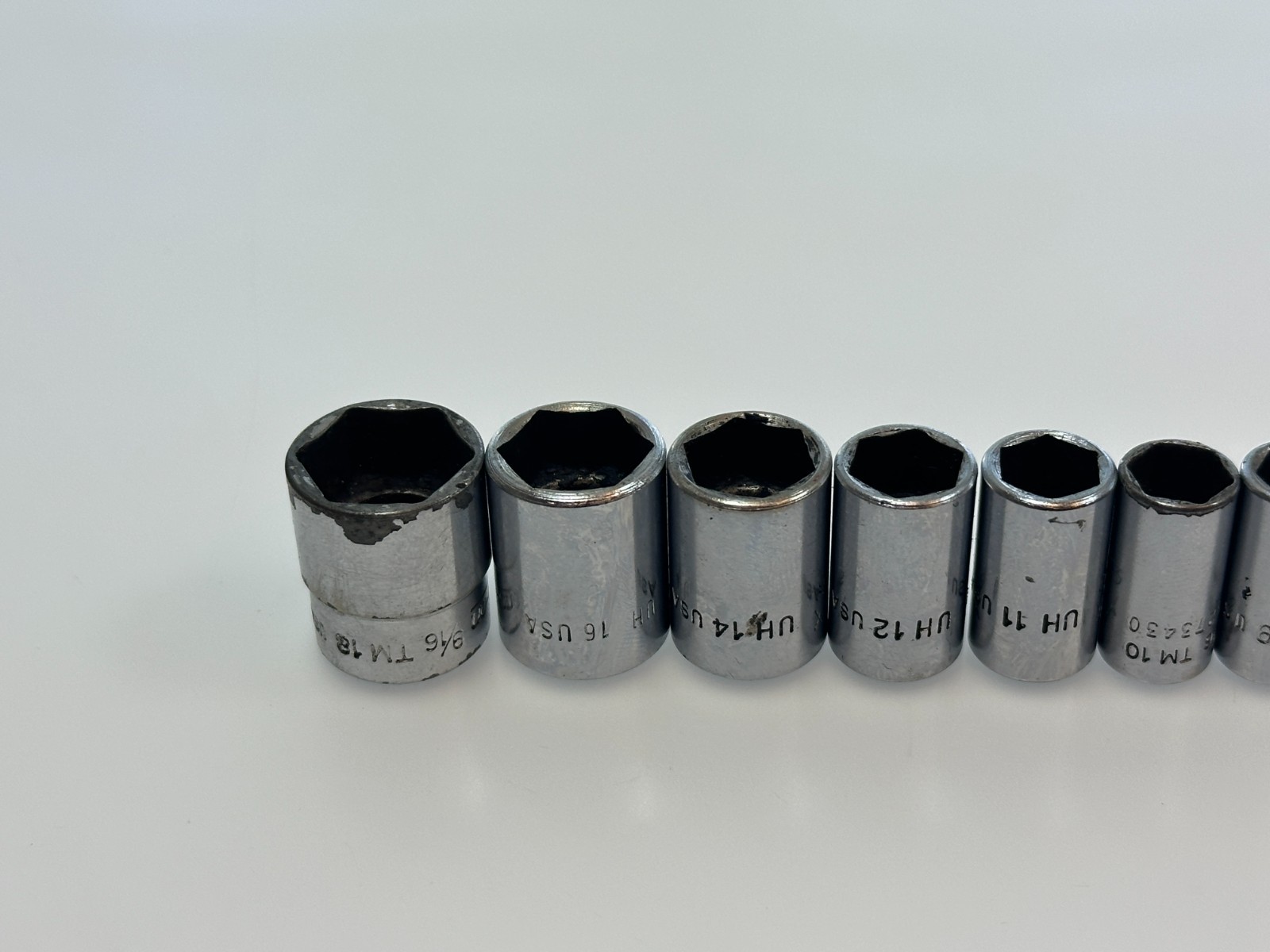 🇺🇸 PAR-X & Snap-On USA 10pc SAE 1/4″ Drive Shallow Socket Set, 3/16″ to 9/16″
