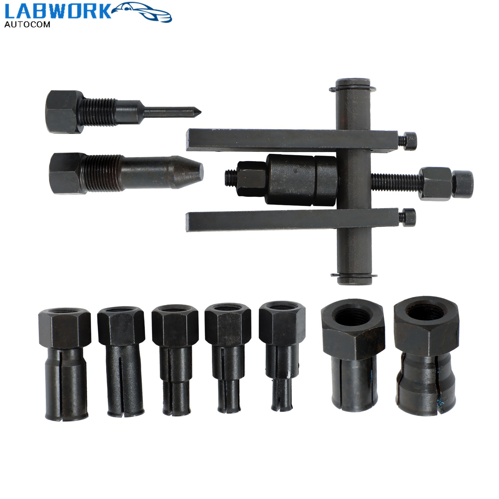 10PC Motorcycle Inner Bearing Removal Tool Extractor Puller Set Internal 8-25MM