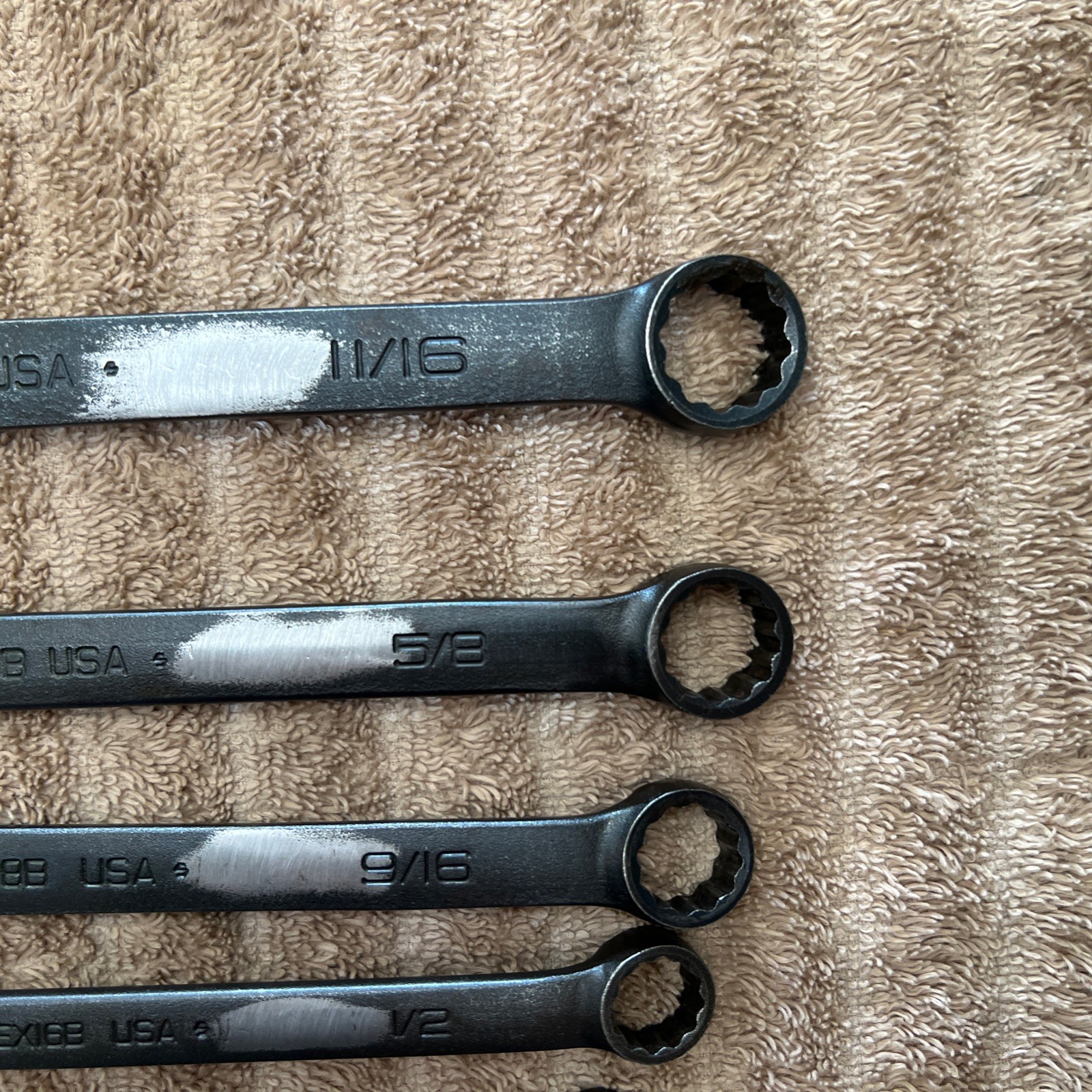 (6) Snap On Wrench GOEX12B 14B 16B 18B 20B 22B — 3/8 7/16 1/2 9/16 5/8 11/16