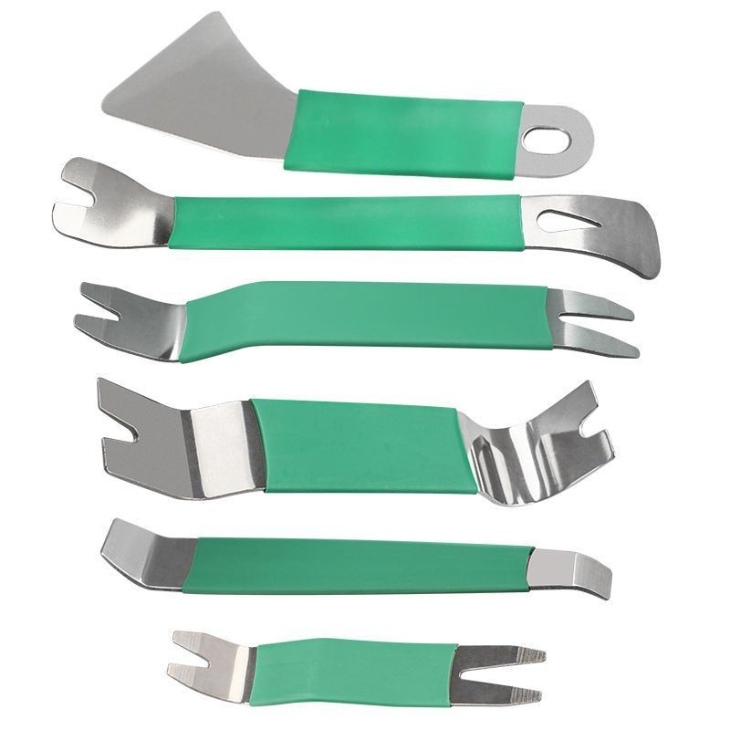 6PCS Car Trim Removal Tool Stainless Steel Two-end Trim Removal Level Pry Tools