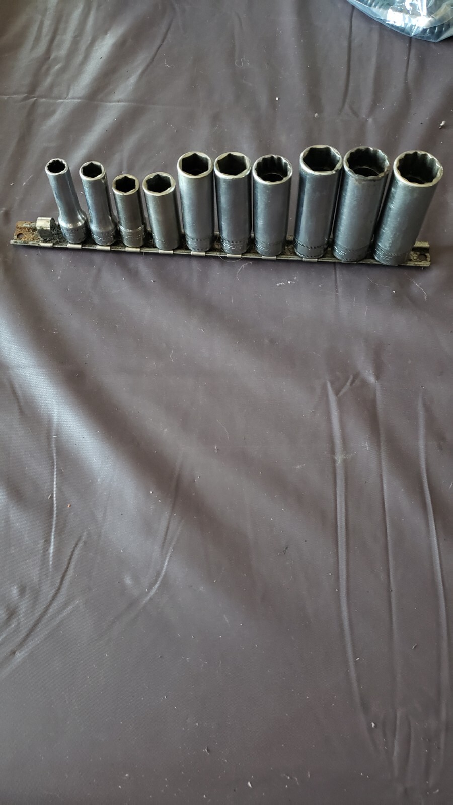 Snap on Set 10 SPSM 3/8 Dr Deep Socket Set 9mm – 19mm USA MADE 2 Are Matco Used
