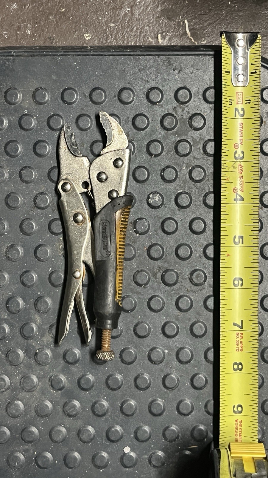 ❄️Pittsburg Set Of Two- 8” & 6” Locking Pliers Yellow/Blk USED FREE SHIPPING