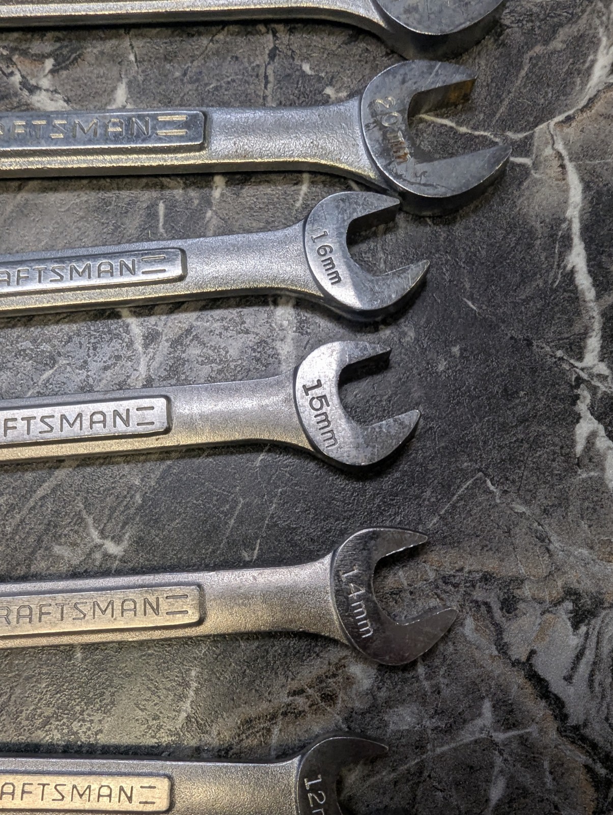 Craftsman Tools USA 11pc VA 9mm-24mm Large Metric (Rare) Combination Wrench Set