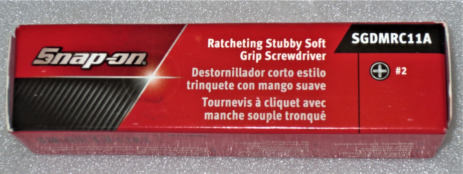 *NEW* Snap-on Stubby RED Ratcheting Screwdriver SGDMRC11A *RED SOFT HANDLE* NIB!
