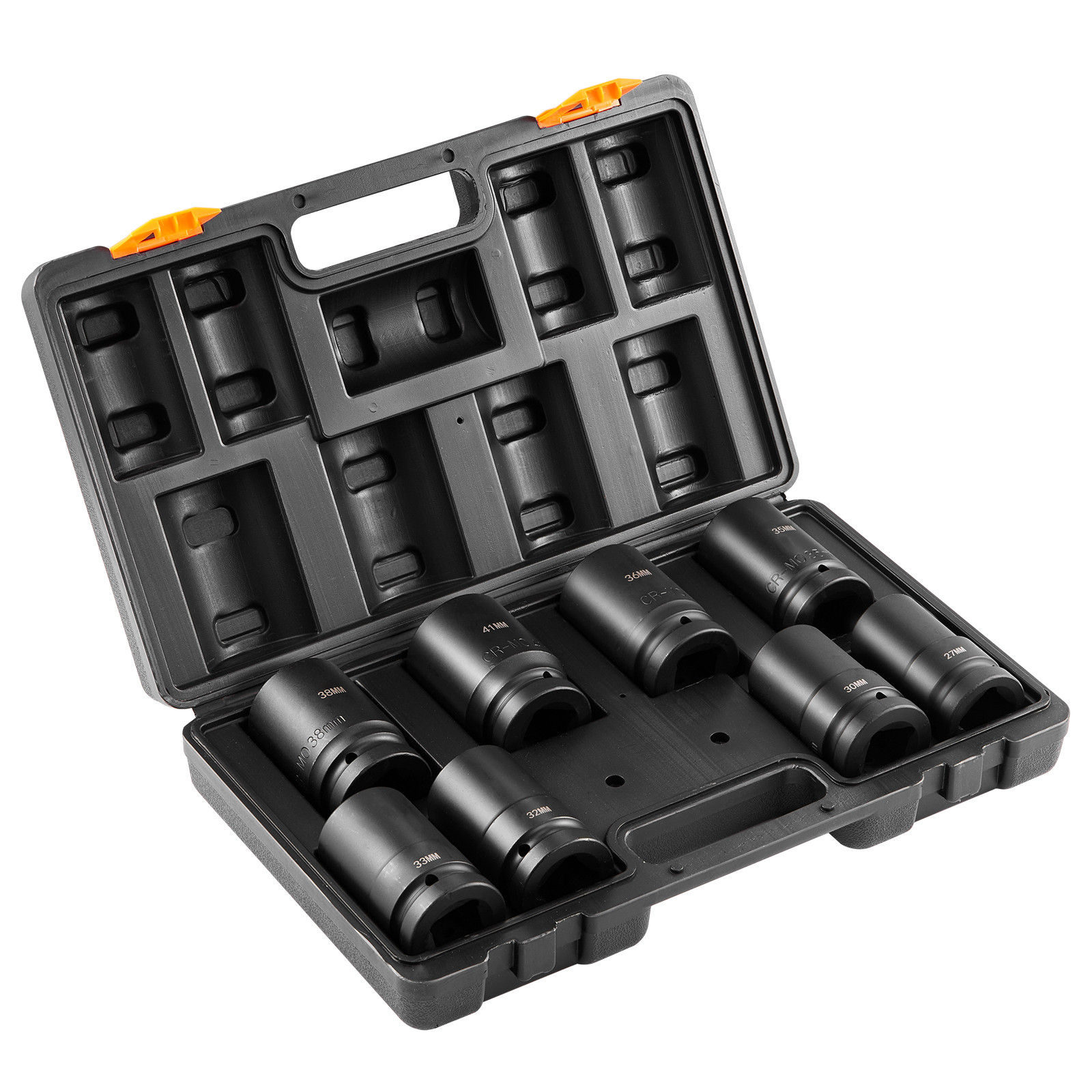 VEVOR Impact Sockets Set 8pcs 6-Point 1″ Drive Bit Ratchet Tool Kit Case