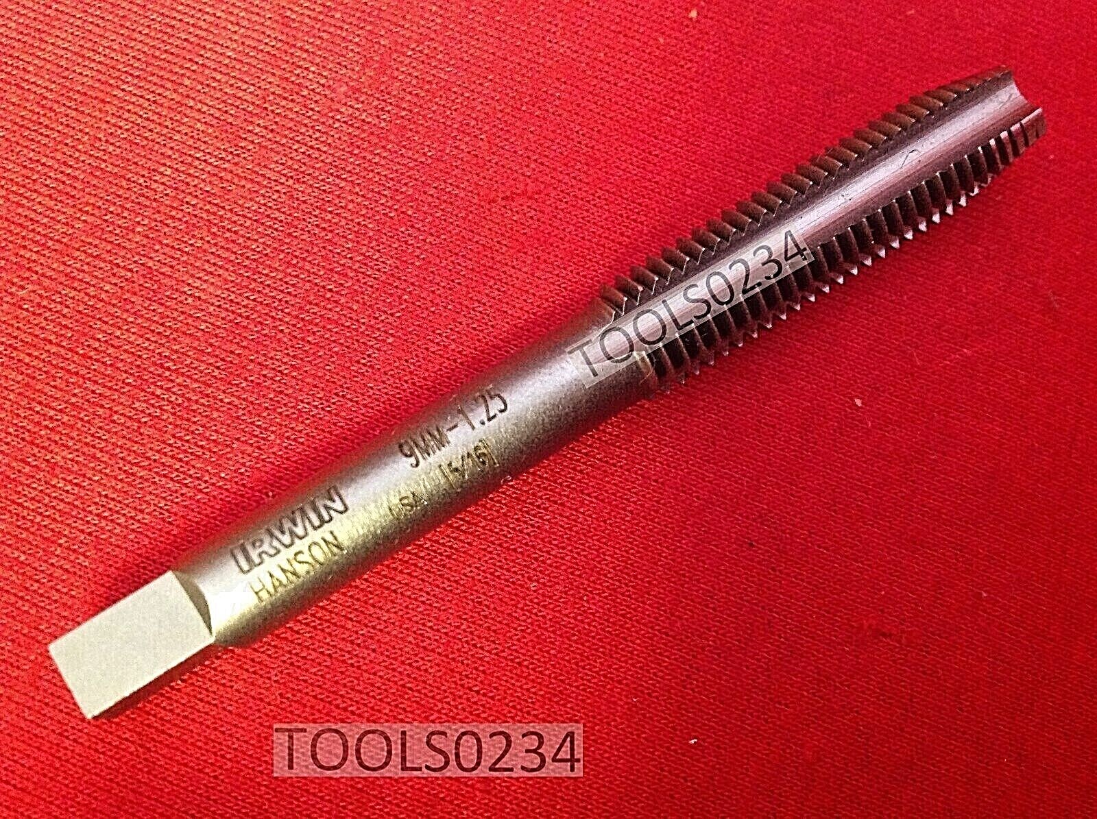 M9 X 1.25 Plug Tap Hand Tap Irwin 1737 Carbon Steel 9MM CS 4FL USA Metric
