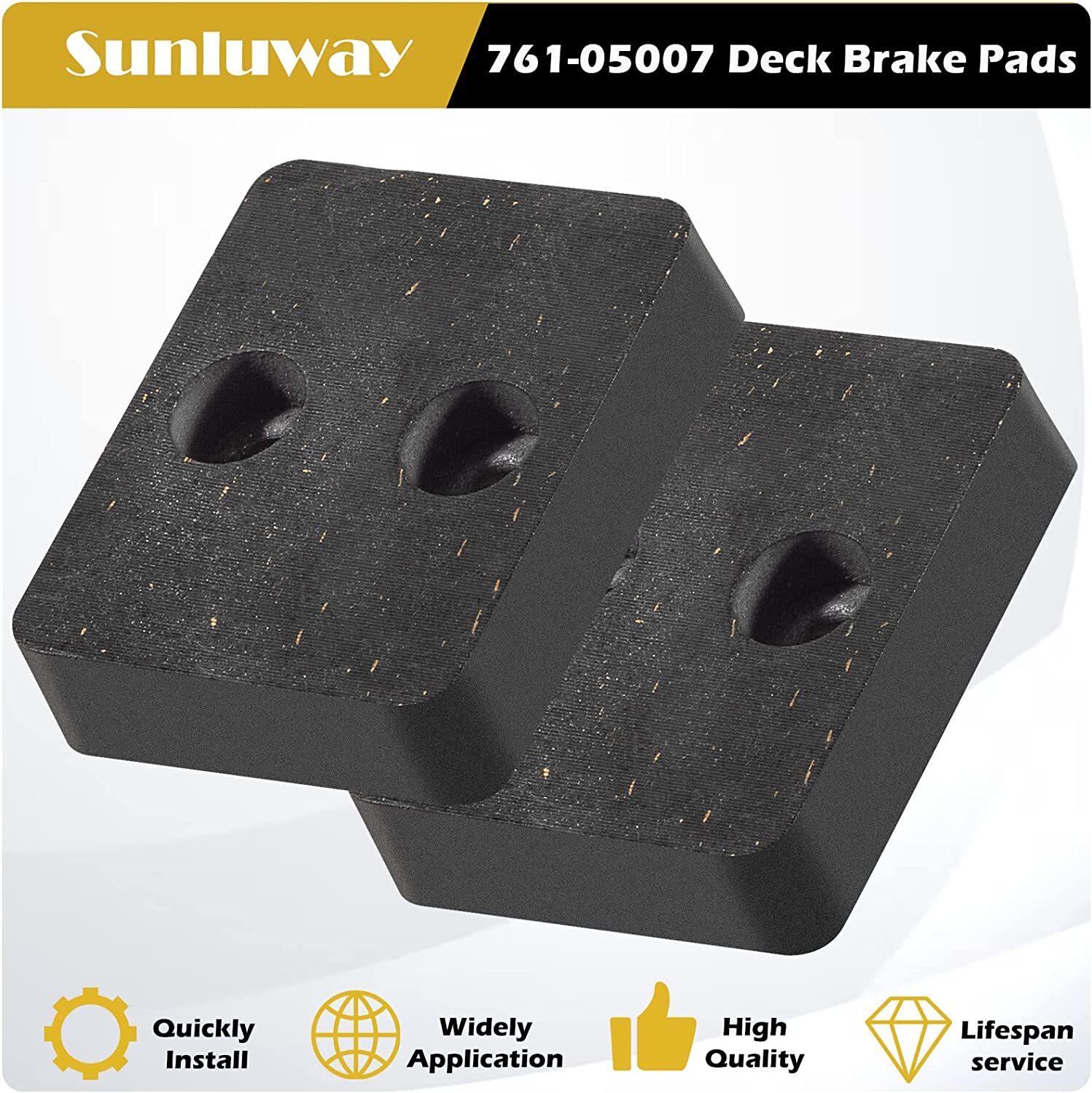 (2pcs)761-05007 Deck Brake Pad for Cub Cadet XT1-LT42/LT42 C,XT1-LT46, XT2-LX42,