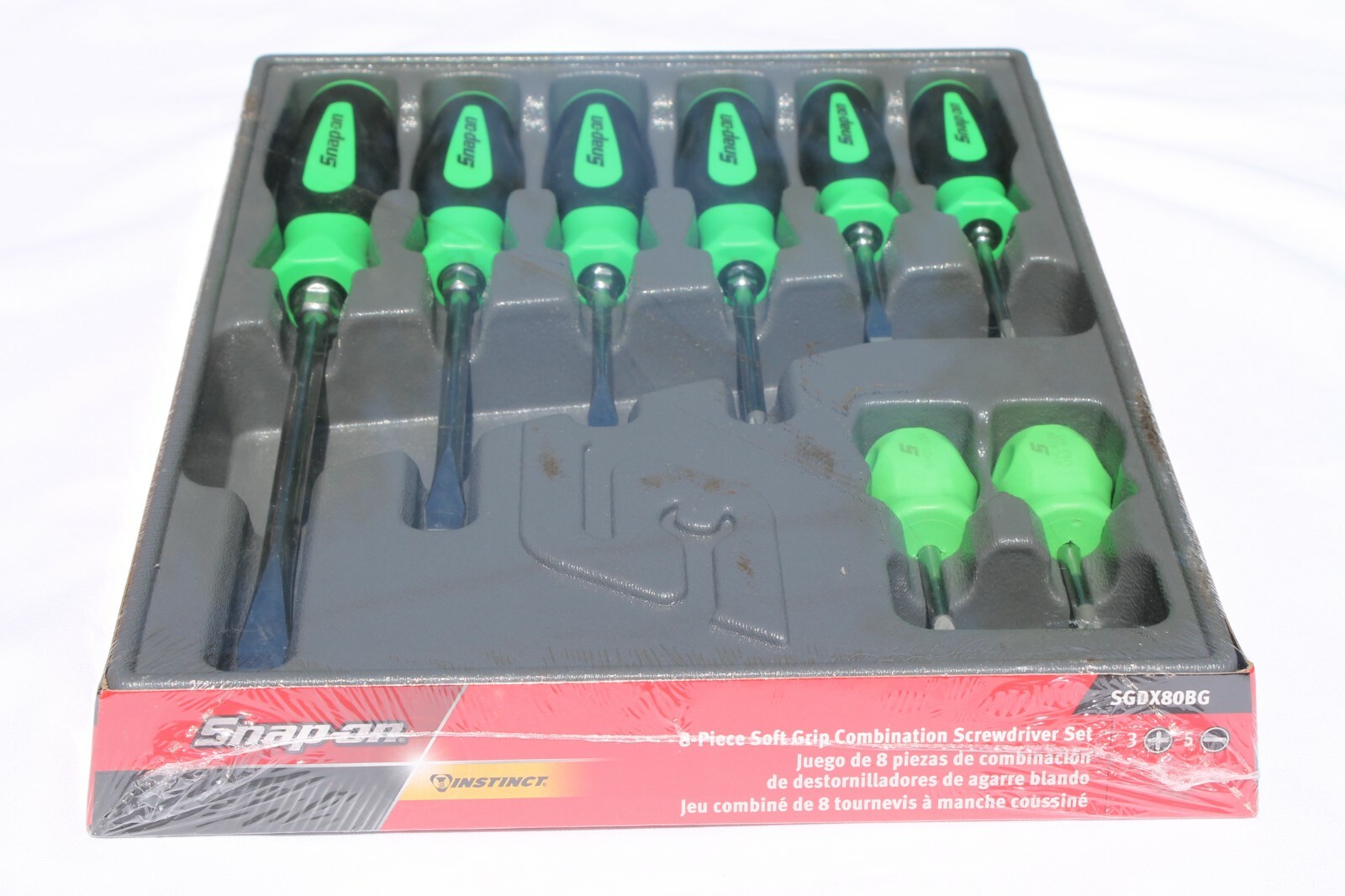 Snap-on Soft Grip Combination Screwdriver Set SGDX80BG
