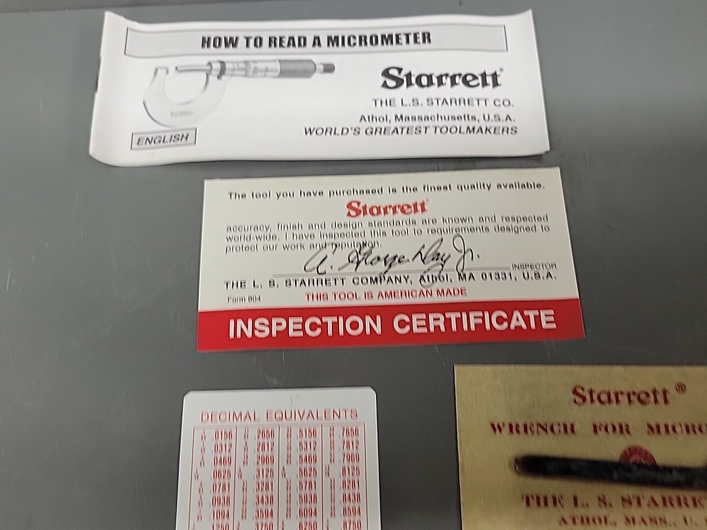 Starrett 436RL 1″ Micrometer Caliper With Ratchet Stop w/Lock Nut NEW OLD STOCK