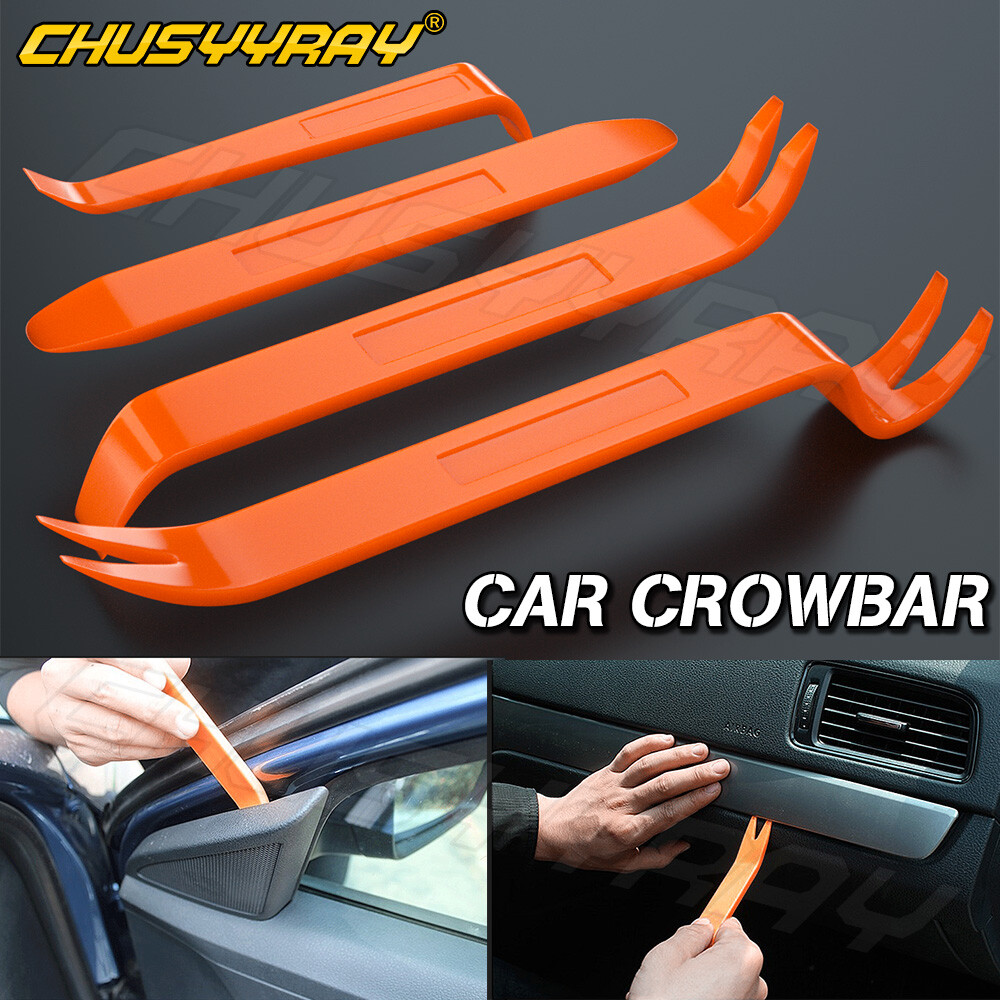 Car Trim Removal Tools 4Pcs Kit Plastic Pry Panel Door Dash Interior Clip Set
