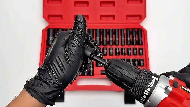 49-Piece 3/8″ Drive Impact Socket Set – SAE & Metric, 6 Point, Cr-V Steel, Durab