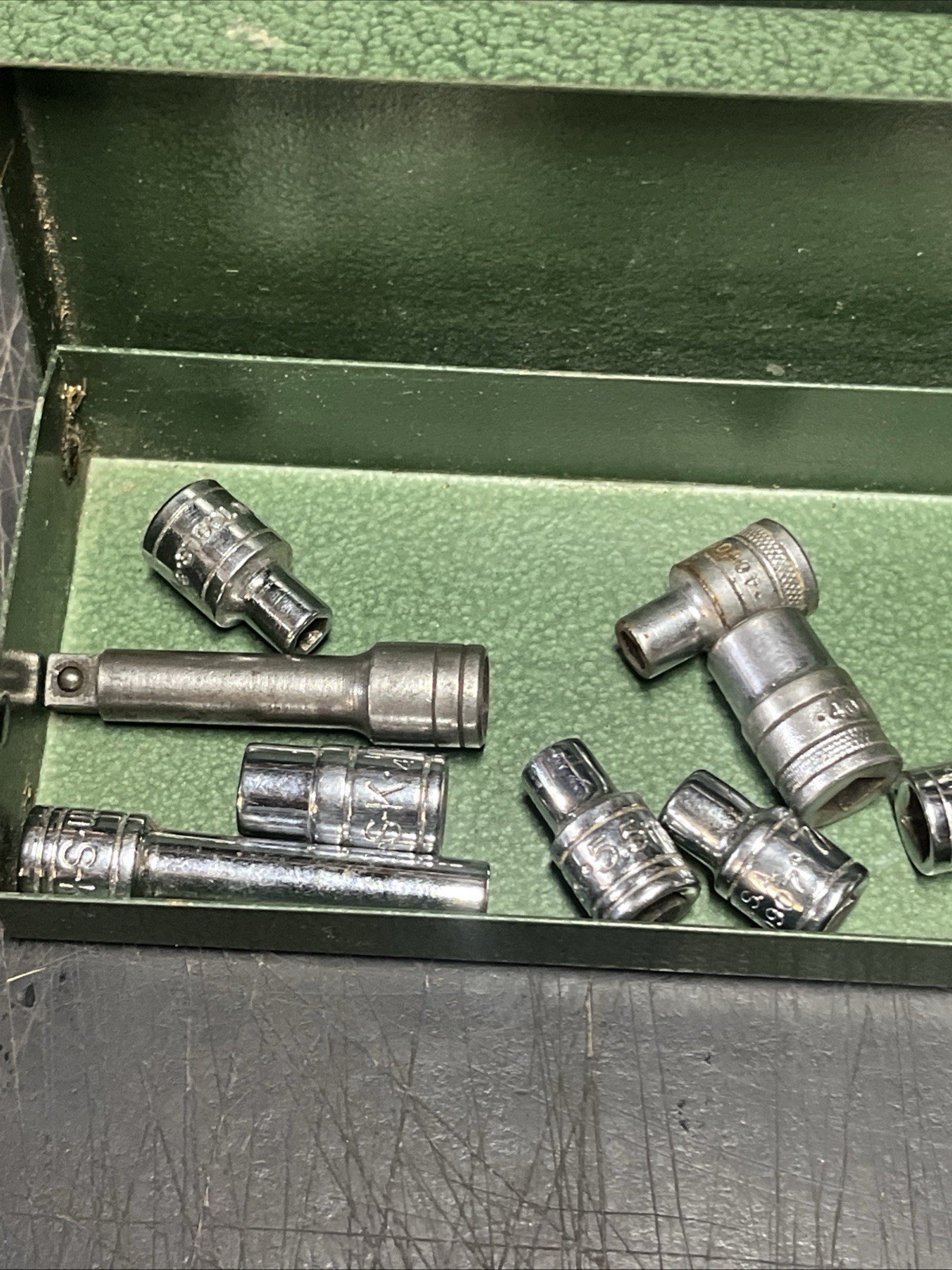 SK Tools 2 Incomplete 1/4” Drive Socket Sets W/ Ratchets & Metal Cases USA Made