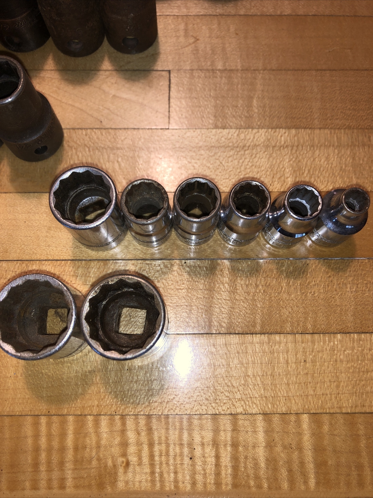 VTG 55pc Williams Vulcan 1/2” Impact 3/8” Socket Lot SAE Swivel Adapter 1/2 3/4