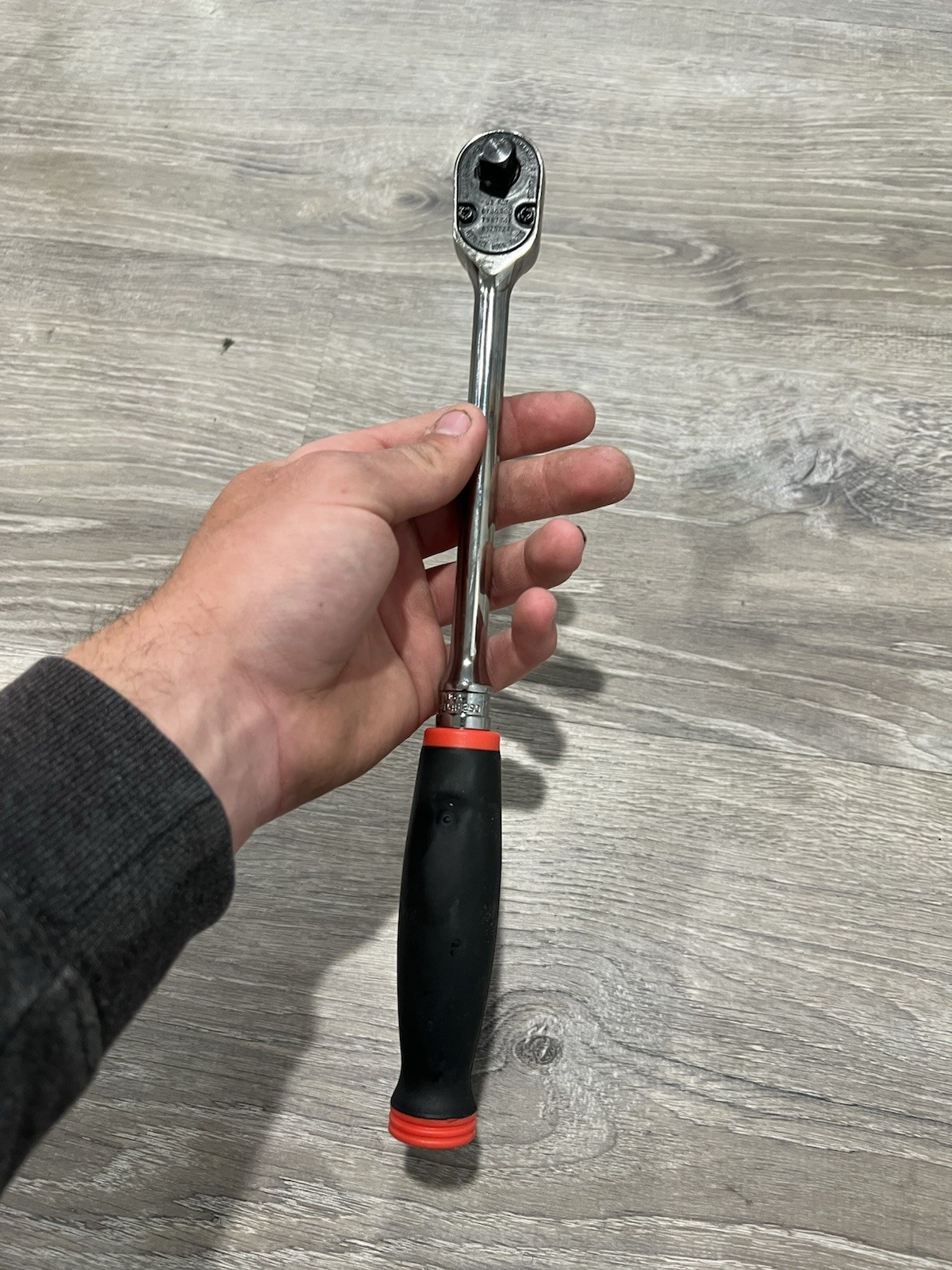 New Snap-on™ 3/8″ Drive Red Soft Grip Chrome 12 1/2″ Ratchet FHL80 Dual 80 Tech