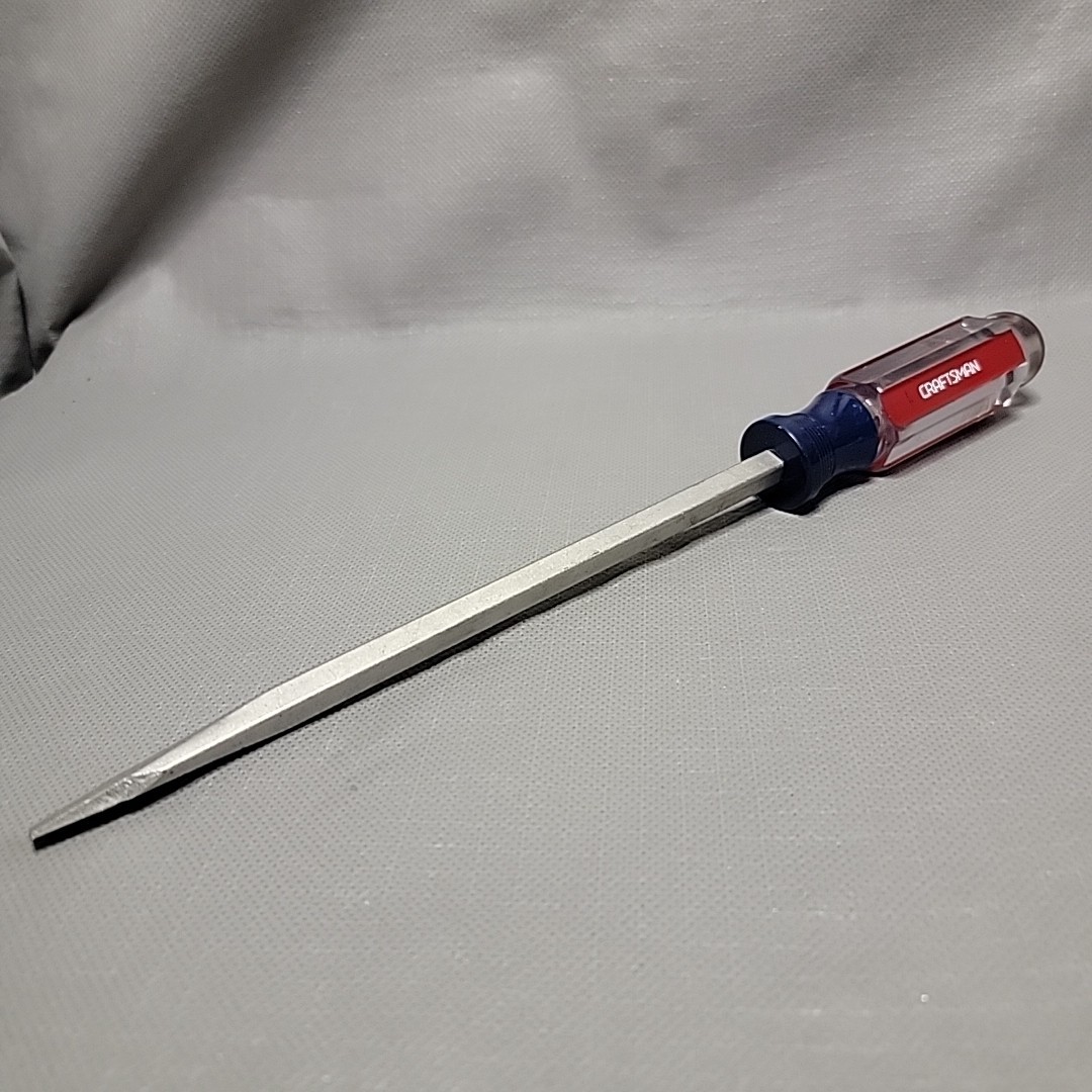 Craftsman 41587 L W 8″ Shank 5/16″ Flat Tip 12″ Screwdriver Square Shaft USA
