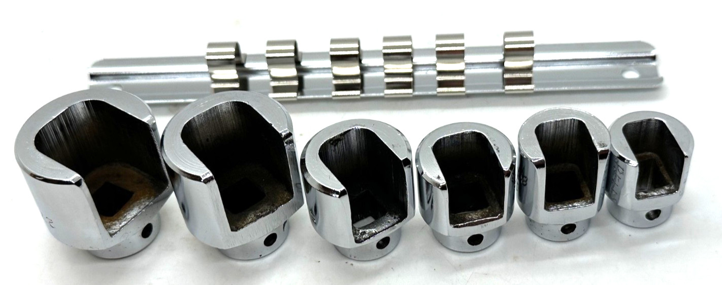 🇺🇸 MAC Tools USA 7/16″ – 27/32” WEATHERHEAD SAE Socket Set Lot 3/8” DR Rail