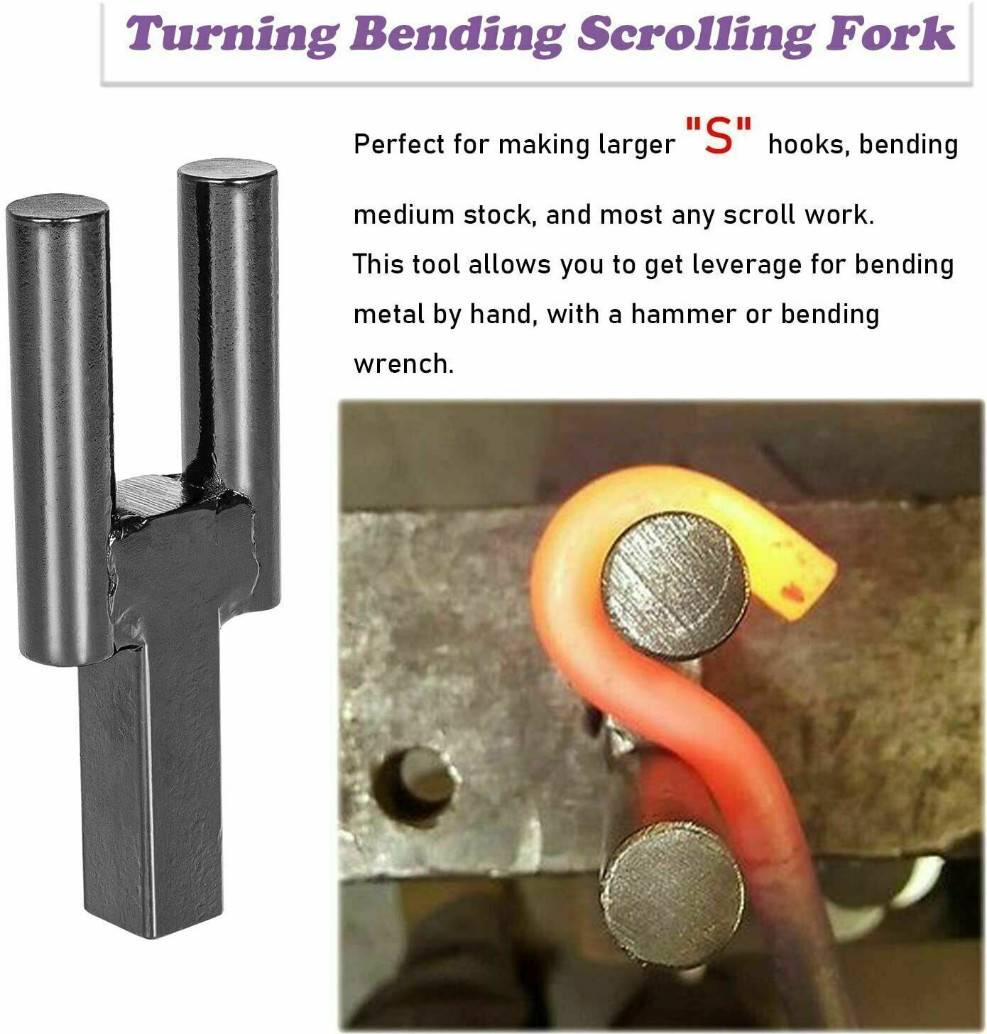 4Pcs 1 Inch Blacksmith Anvil Hardy Tool Set Creasing Stake Hot Cut Bottom Fuller