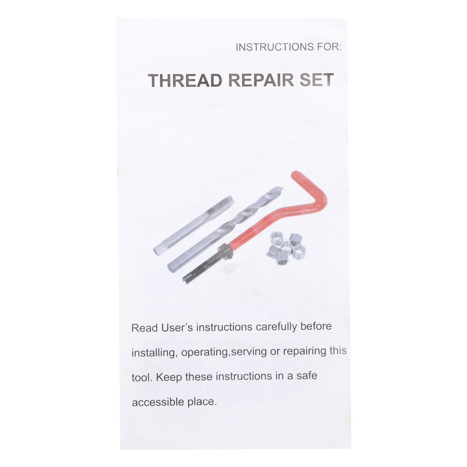 New Helicoil Thread Repair Kit 338-Piece SAE and Metric Rethreading Tool Kit