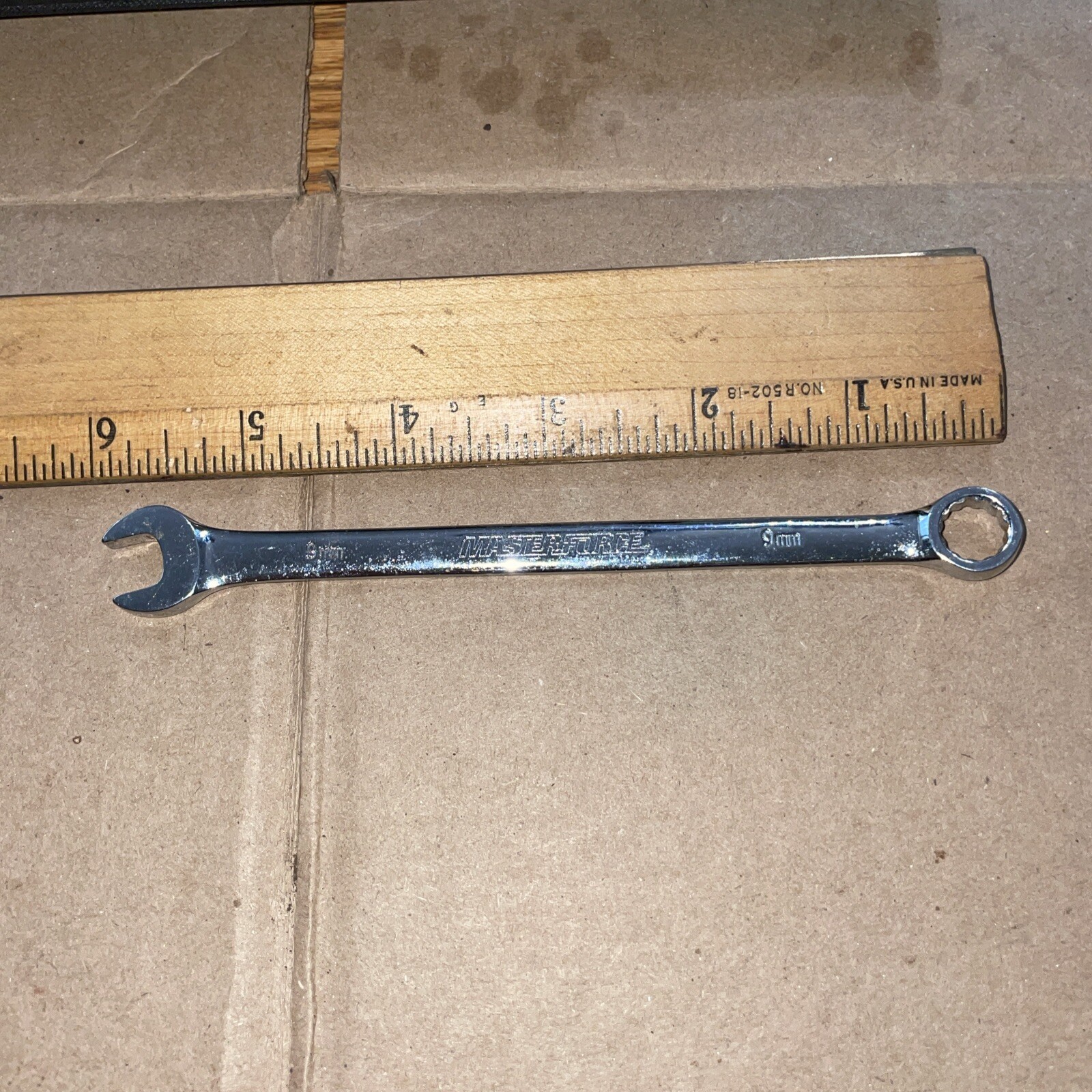 Vintage MasterForce 9MM Combination Wrench ! Ready To Do work ! See Photos !