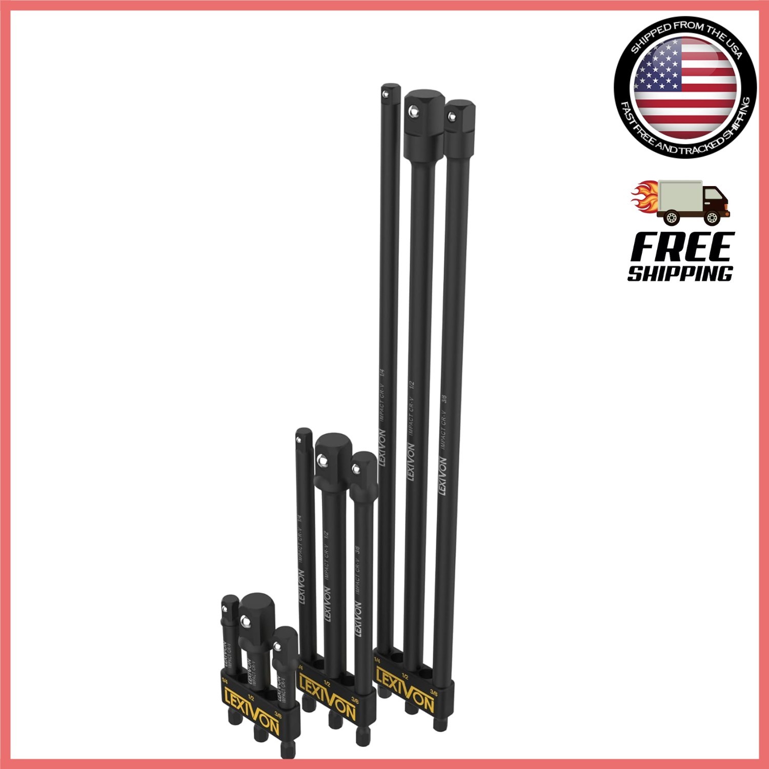 High Torque 9-Piece Impact Socket Adapter Set – Perfect for Drills & Wrenches