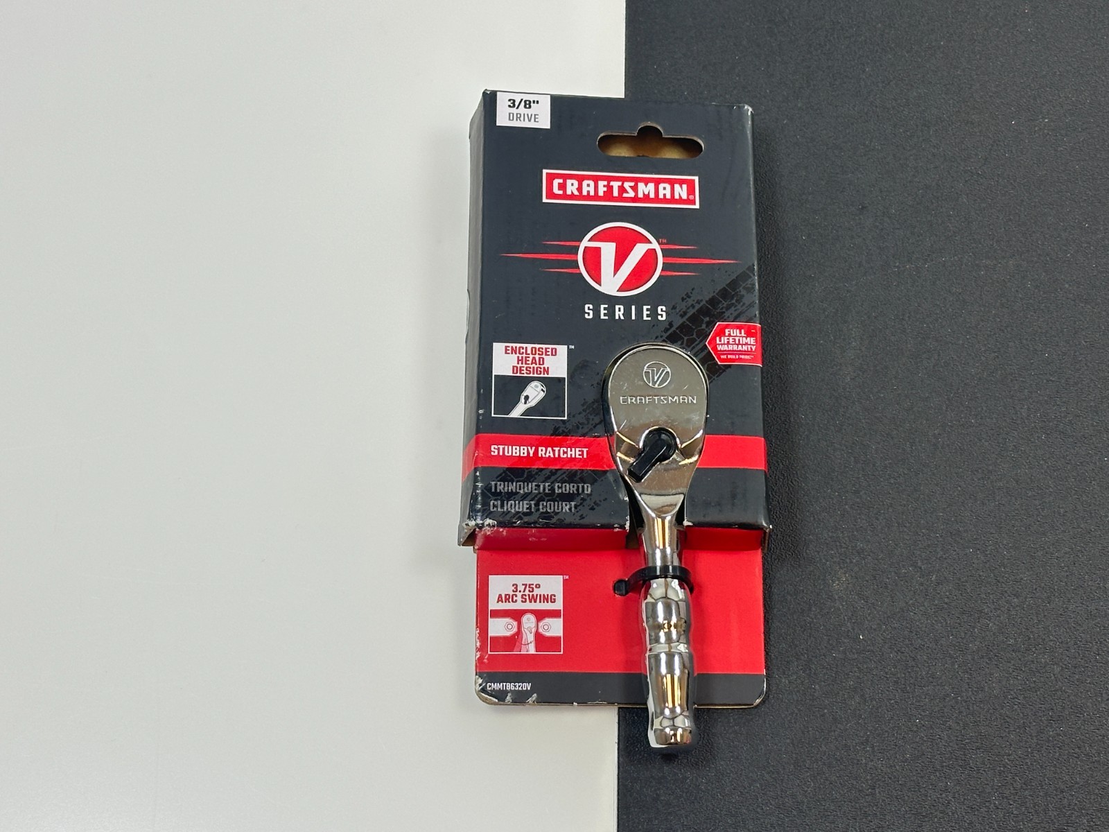 NEW Craftsman V-Series (Discontinued) Stubby Chrome Ratchet 3/8″ Drive, 96-Tooth