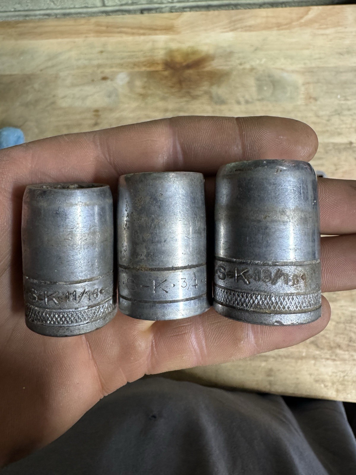 Vintage S-K tools sockets / mixed lot Of 10, 1/2” And 3/8” drive, USA