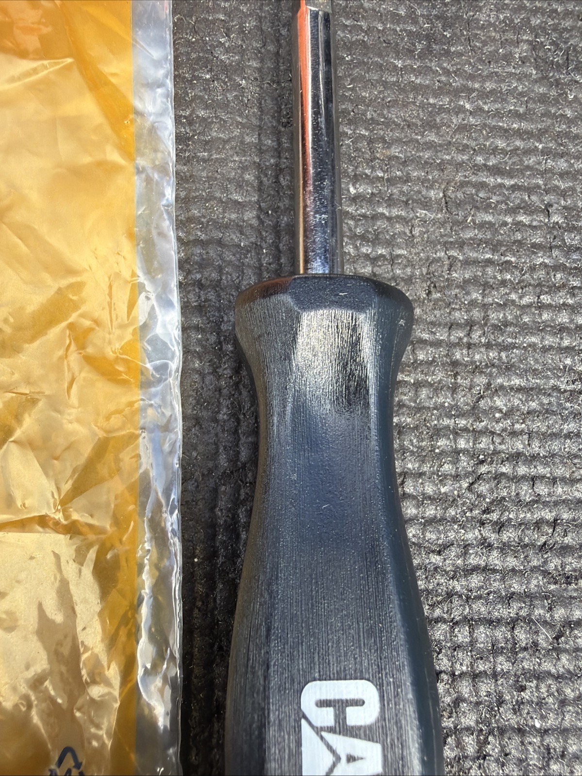 Rare Caterpillar CAT tools By Snapon USA 1/4” Spinner Screwdriver Black Hard Hdl