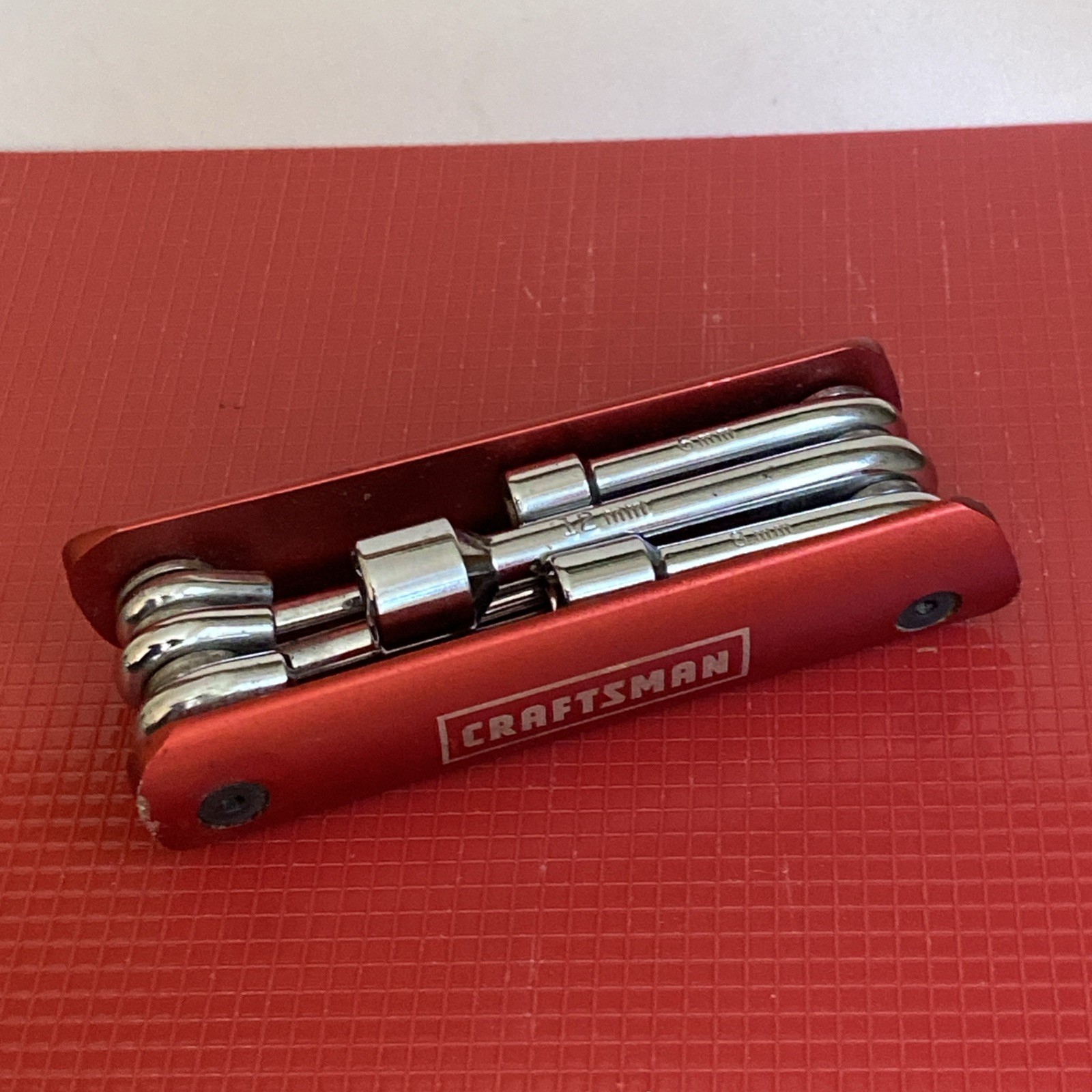 Craftsman MM 2238 AF 6 Pt. Metric Foldable Wrench Set 5,6,8,9,10,12 MM Aluminum