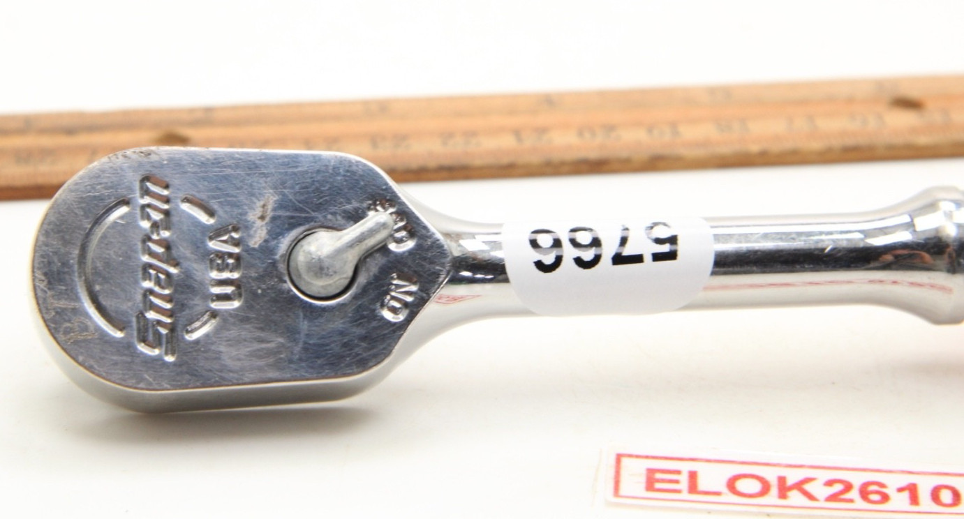 Snap-on FH80 3/8″ Standard Ratchet 80 Tooth Damage to Soft Grip Orange 9.5″ USA
