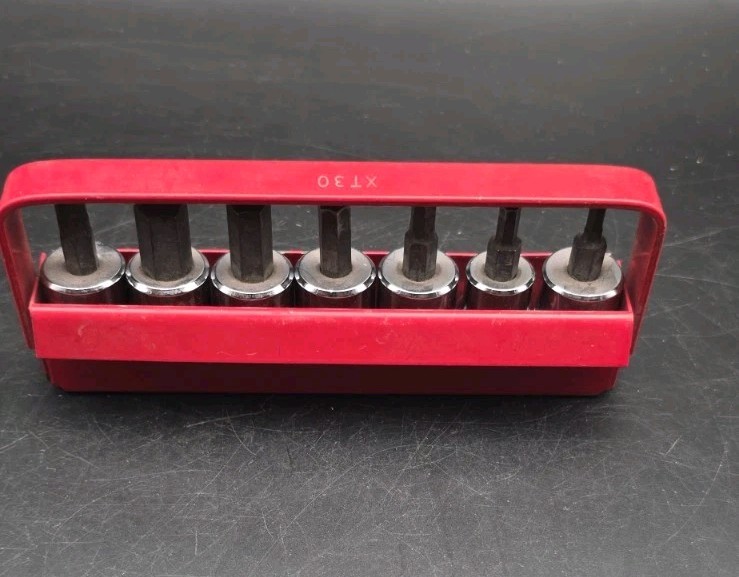 MAC Tools USA XT30 7 Pc 3/8 Drive Hex Allen Socket Set & Tray X86DS X66DS