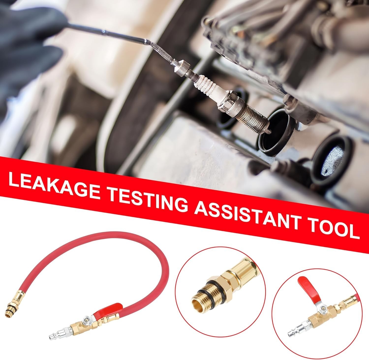 High-Pressure Cylinder Leak Tester with Durable Rubber Tube and Brass Connectors