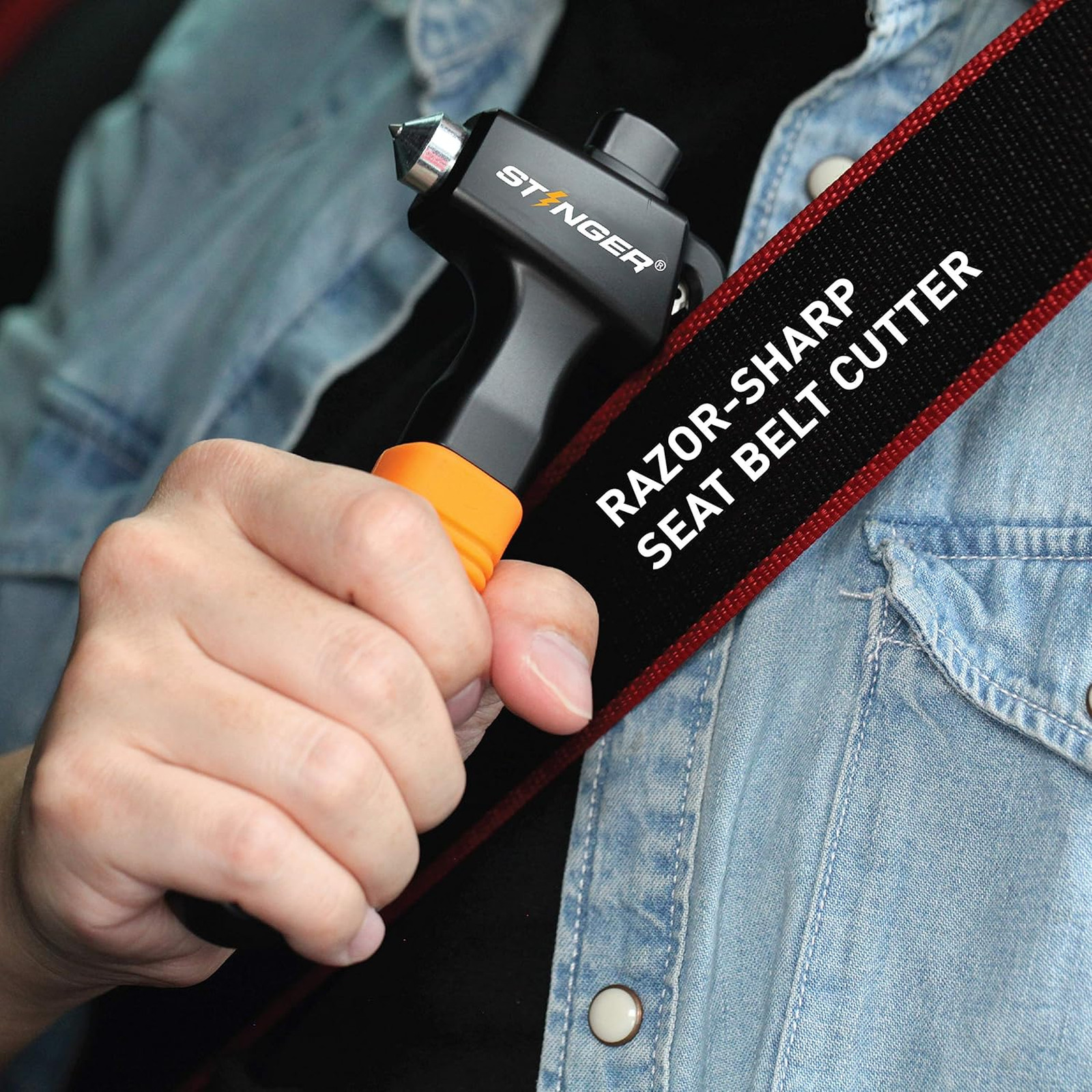 Car Emergency Escape Tool, Hardened Carbon Steel Safety Hammer, Window Breaker