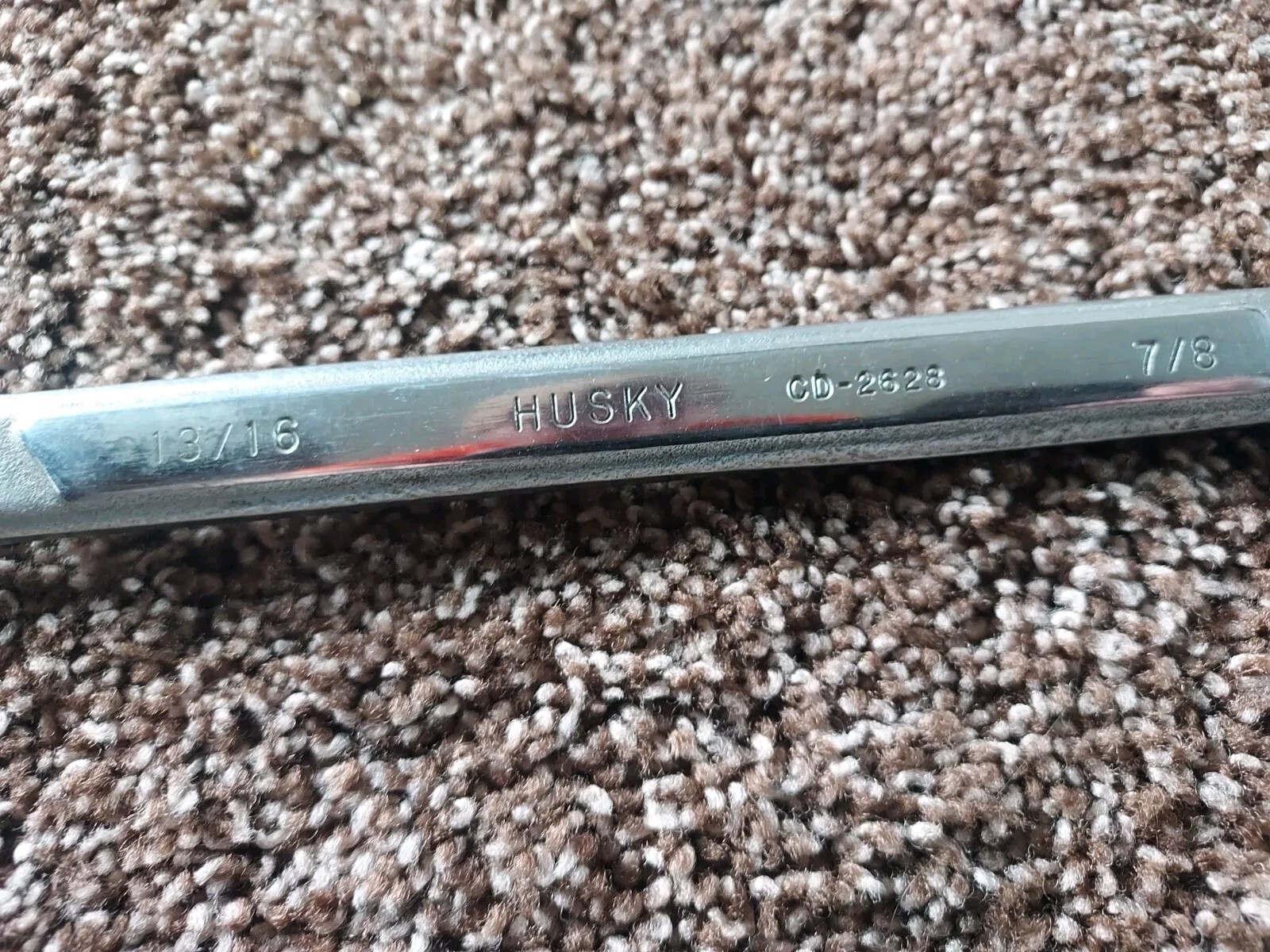 Vintage Husky 7/8″x 13/16″ USA 13-1/2″ long Double Box End Wrench 12 Pt. CD-2628