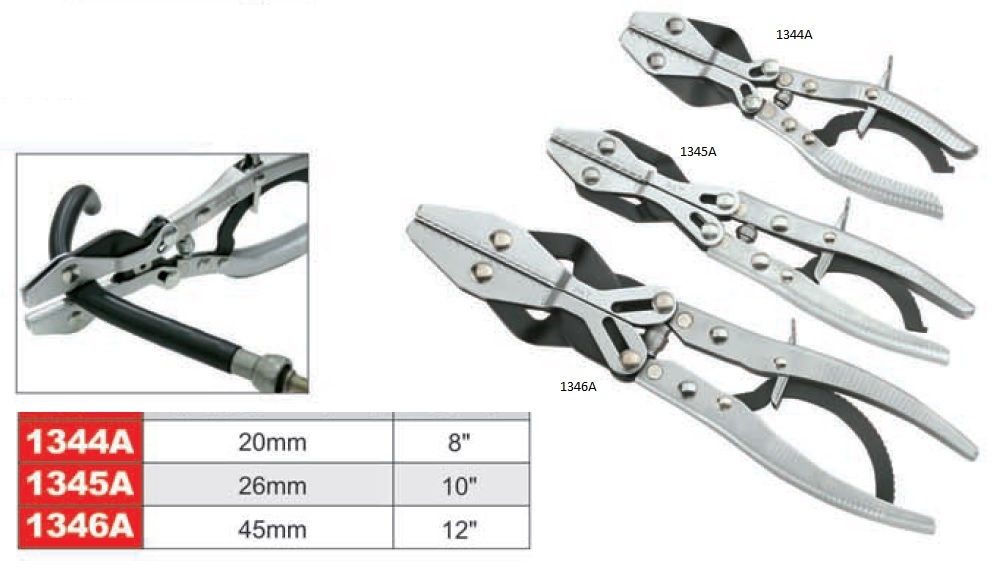 JTC 20 mm Max Opening with 8″ Long Hose Pinch-Off Pliers, JTC Tools # 1344A