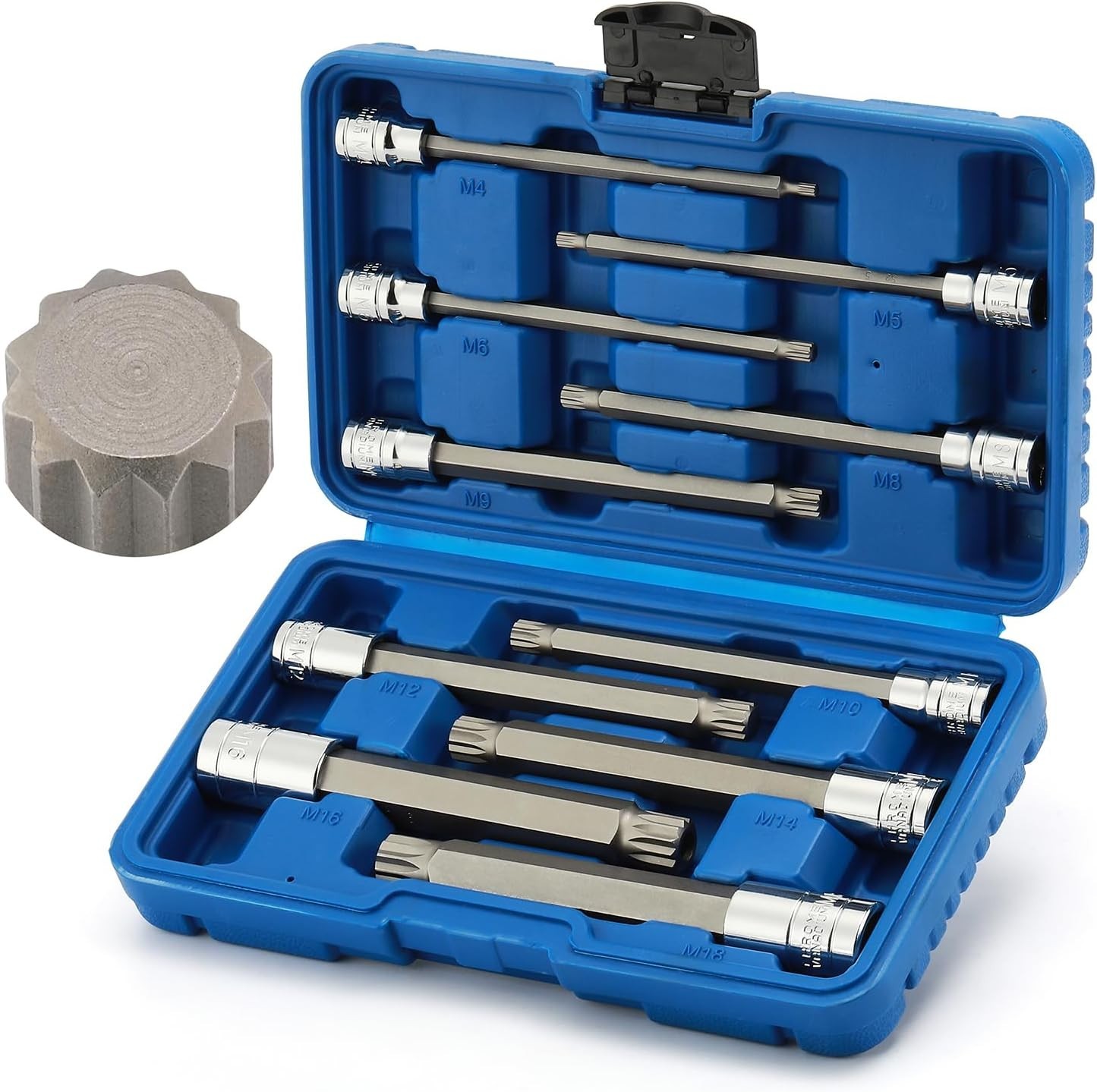 10-Piece XZN Bit Socket Set, 3/8″ & 1/2″ Drive