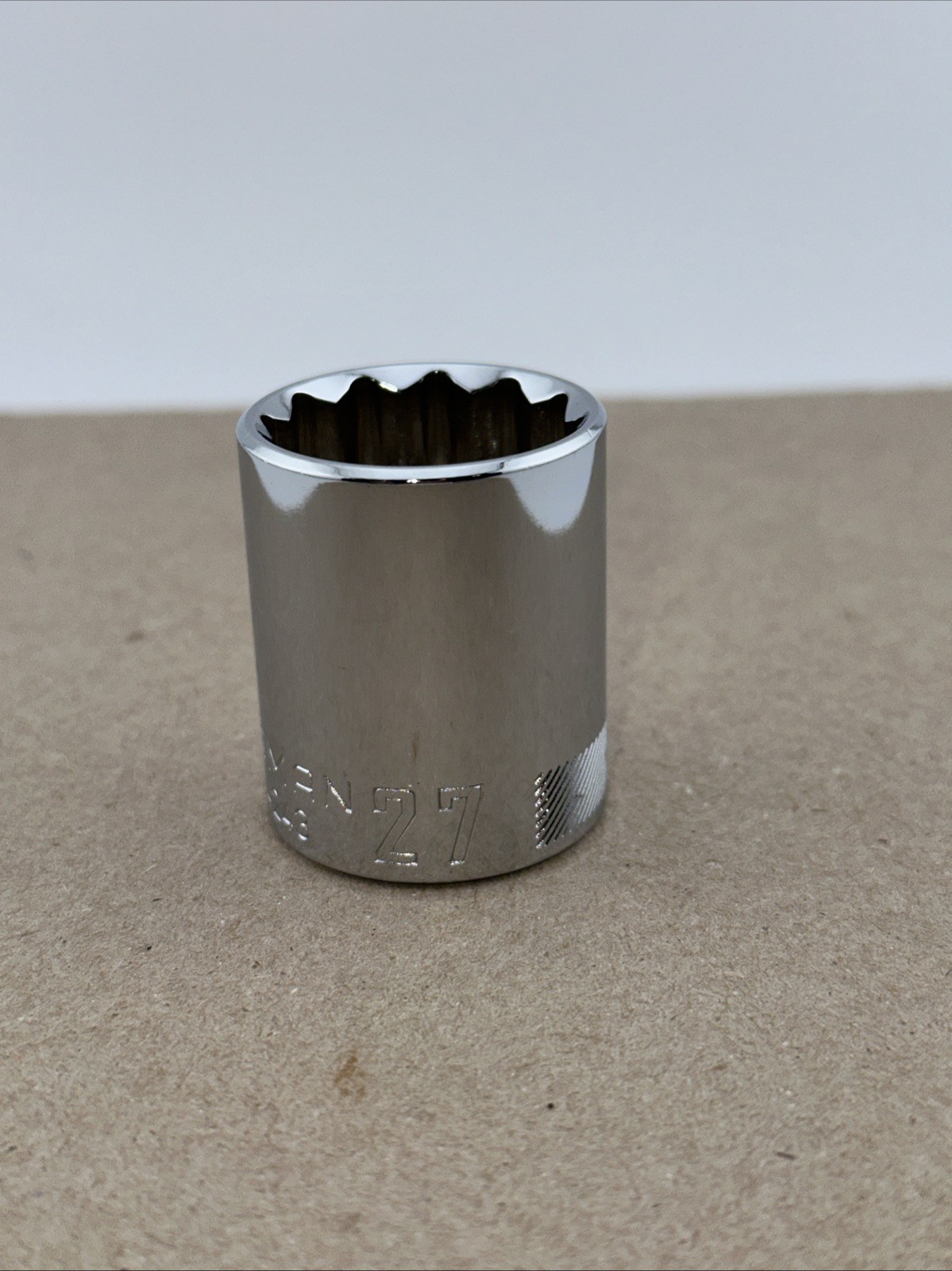 Craftsman 27 mm X 1/2 in. 12 Point Shallow Shallow Socket CMMT44243. 597