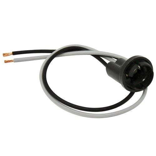 Single Contact Socket with Ground Wire for 1895 Bulb Snap In Mounting 5/8 in….