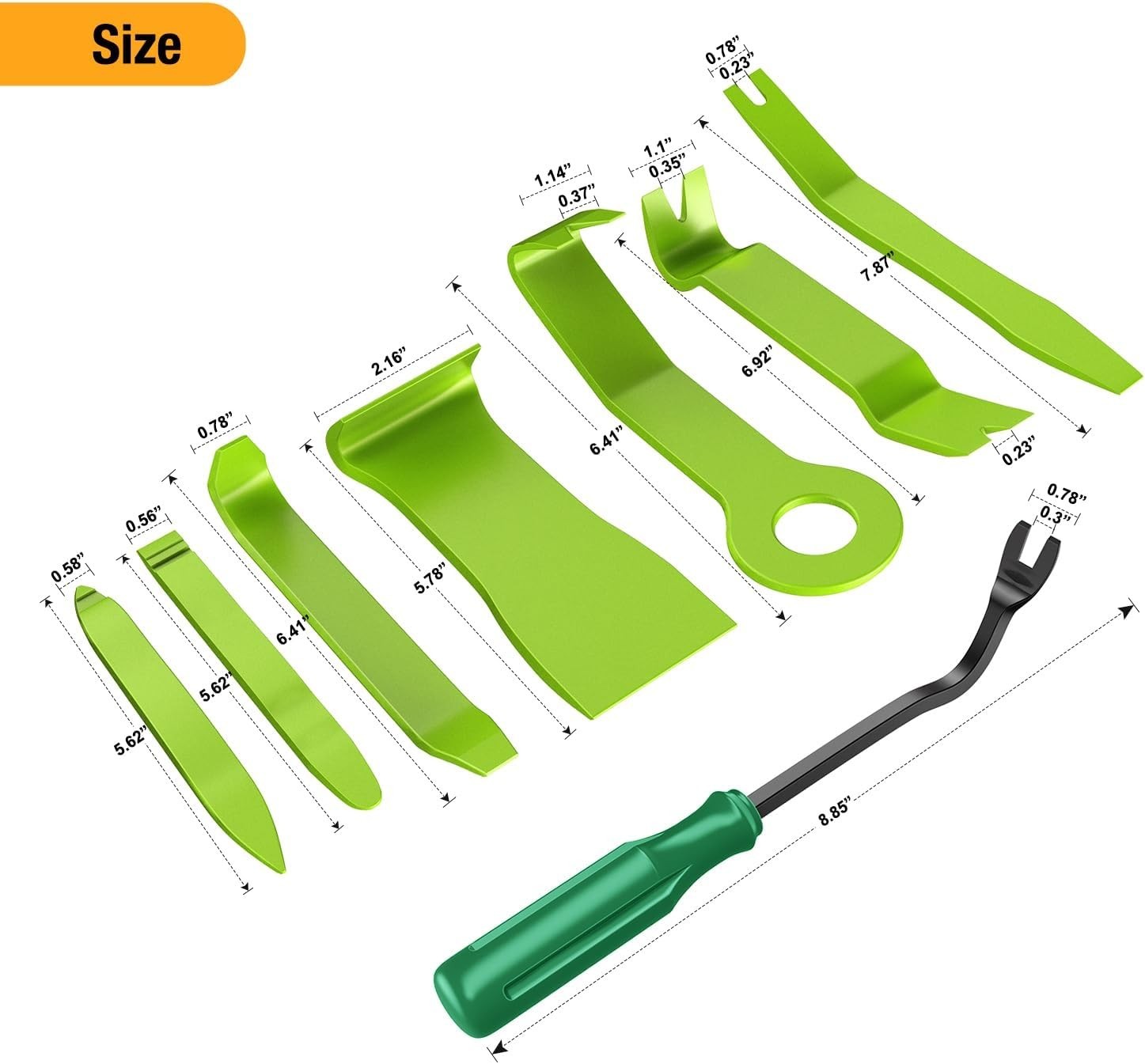 8PCS Auto Trim Removal Tool Kit No-Scratch Removal Tool Kit for Car Audio Das…