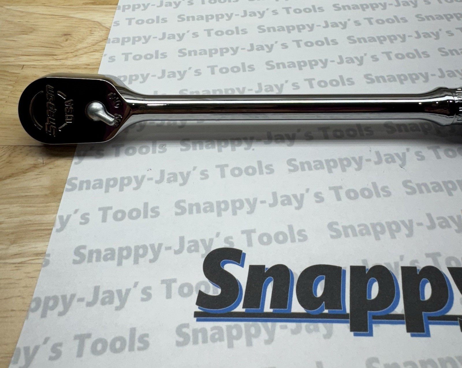 Snap-on Tools USA NEW 3/8″ Drive POWER BLUE Soft Grip LONG Fixed Ratchet FHL80MB