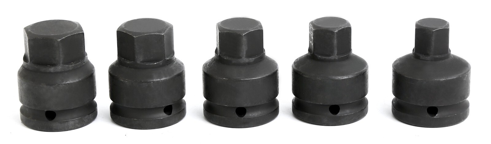 3/4 Inch Drive Impact Hex Driver Set 3/4, 7/8, 1 ,1-1/8, 1-1/4 in Cr-Mo Sockets