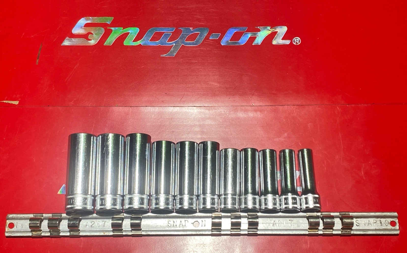 SNAP-ON metric socket set 11pc. 9mm-19mm Good Condition