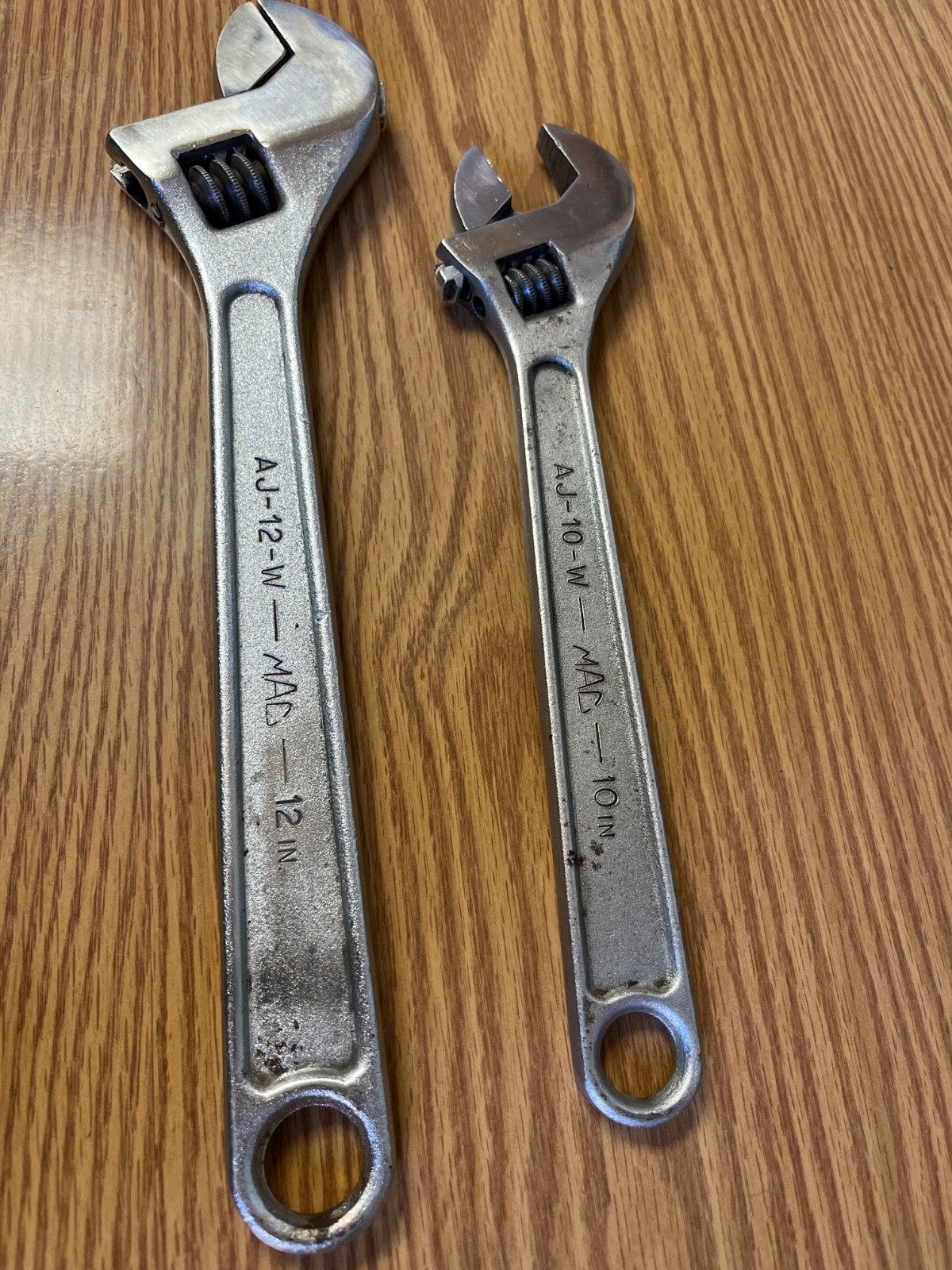 MAC TOOLS – TWO ADJUSTABLE WRENCHS 10″ AND 12″ – LOC#172