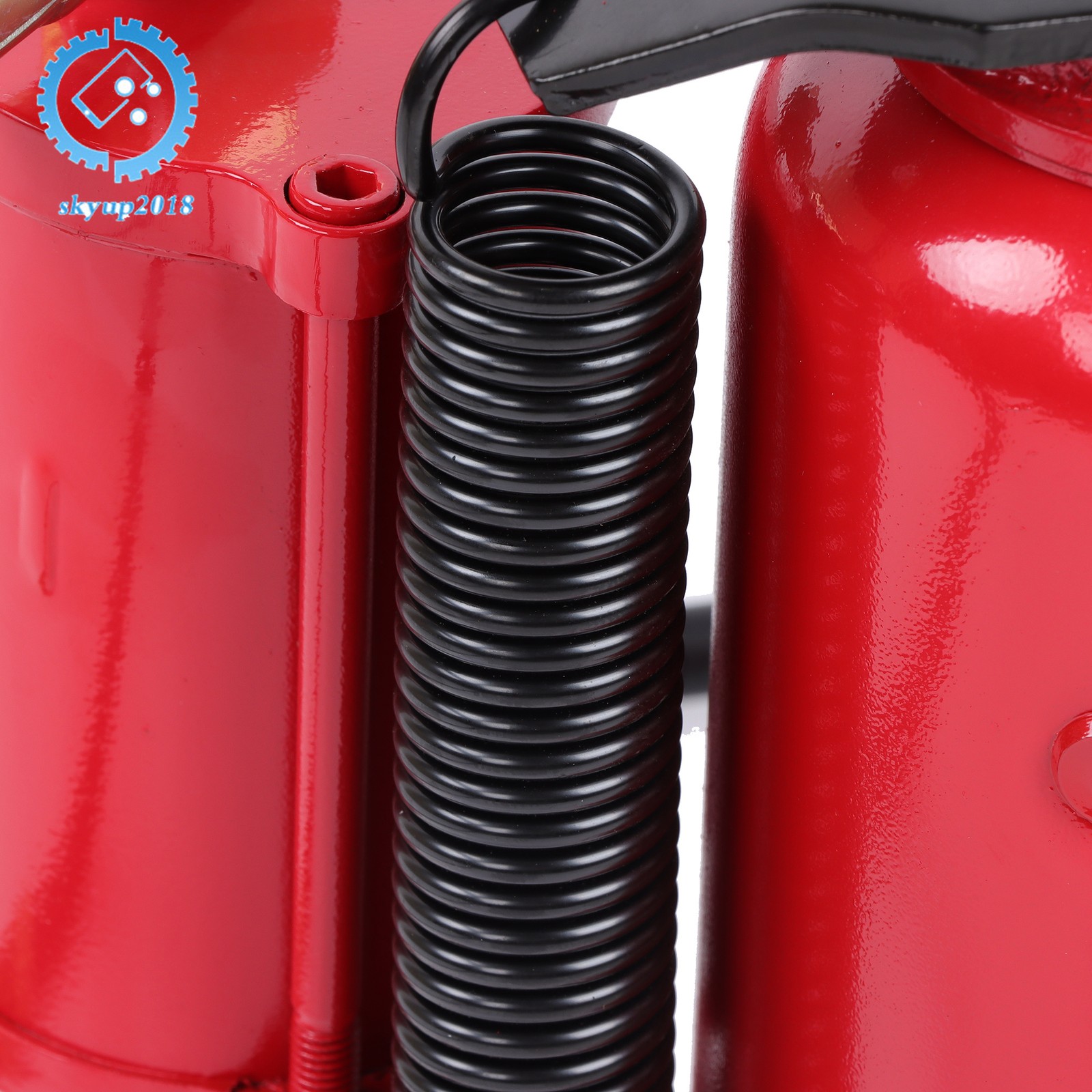 Pneumatic Air Hydraulic Bottle Jack with Manual Hand Pump, 20 Ton