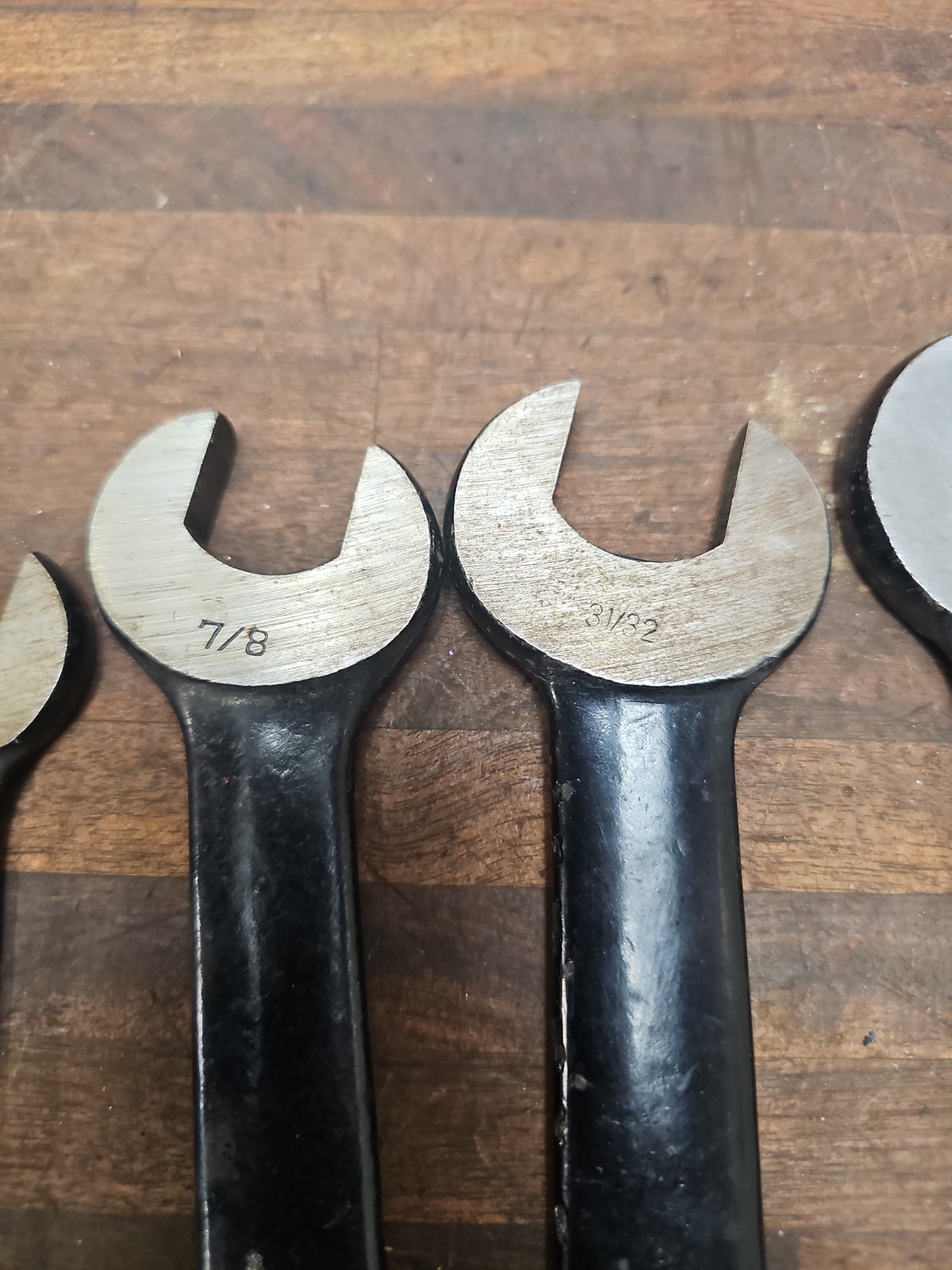 L58- Rare Vintage BONNEY Carbon Steel Engineer Wrench Set of 6 ORIGINAL LABELS