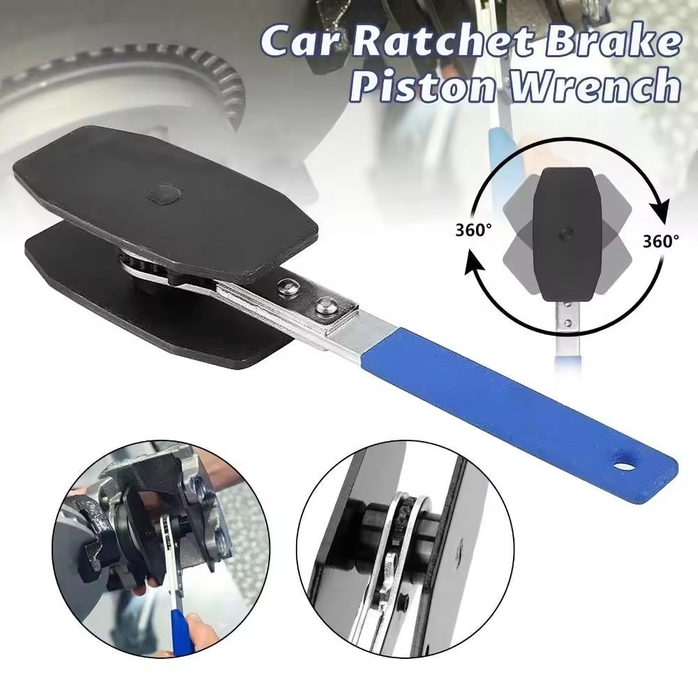Car Ratchet Brake Piston Spreader Wrench Caliper Pad Install Tool Press Ratchet